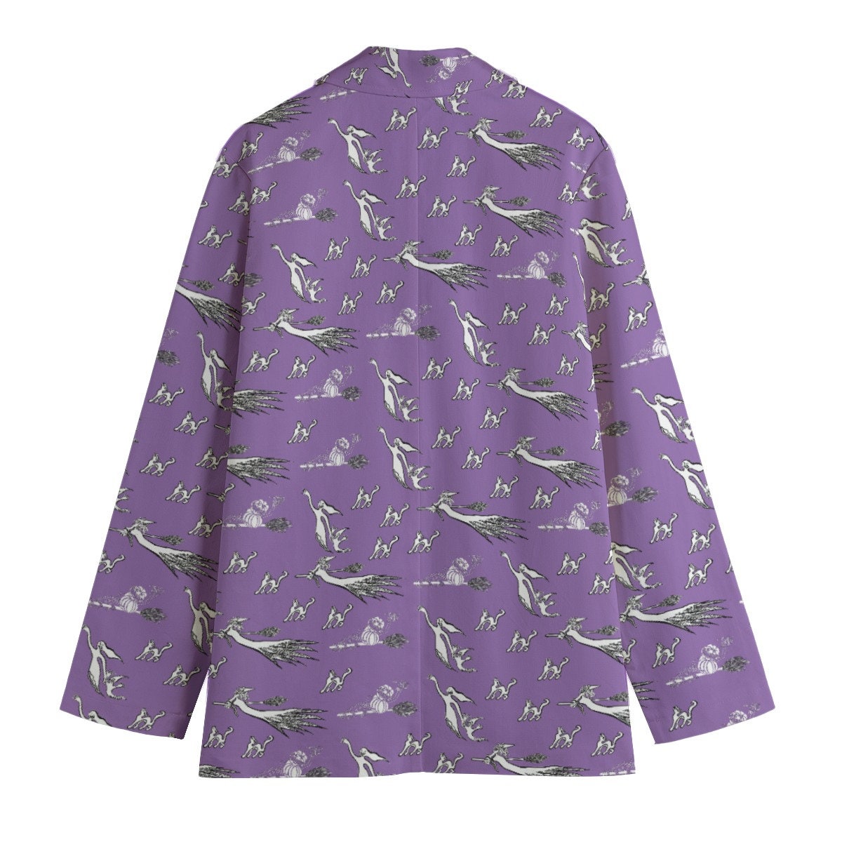 Women's Leisure Blazer, Halloween Blazer, Halloween party, Halloween Cats, Halloween Witch, Pumpkins, Ghosts, Moon