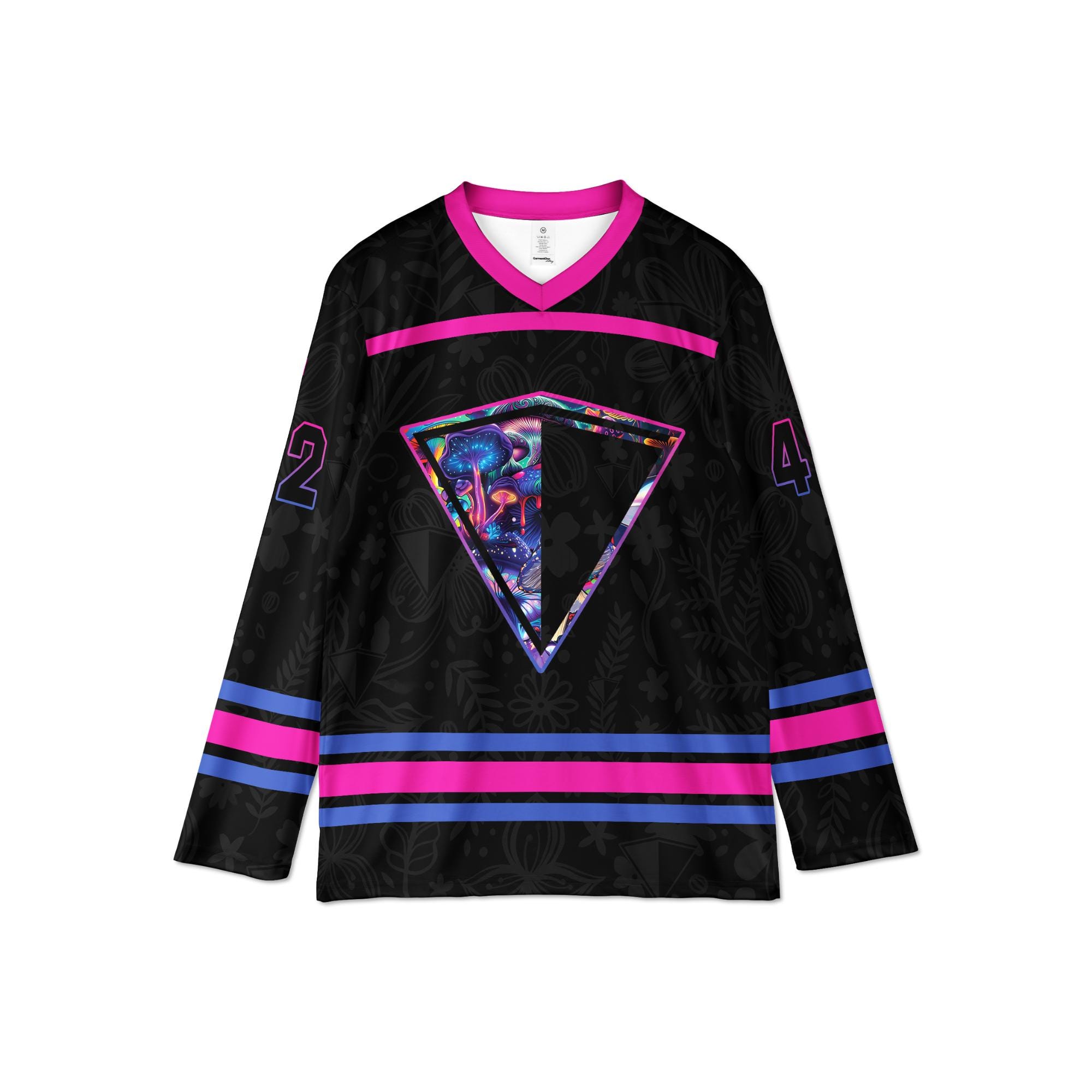 Inzo Rave Jersey, Psy Triangle Hockey Shirt, Edm Festival Outfit For Bass Music Lovers