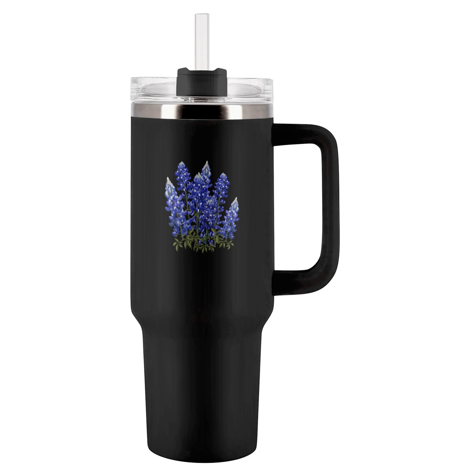 Texas Bluebonnets, Womens Ladies Girls Wildflower Tumblers 40 Oz With Handle