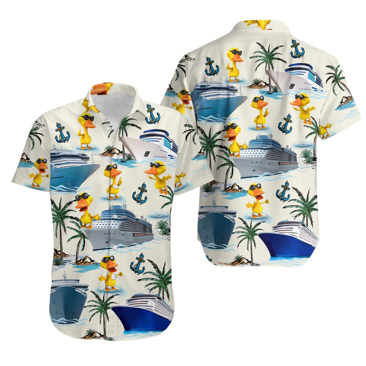 Cruising Ducks Hawaiian Shirt 3D, Cruise Trips Summer Shirt, Aloha Beach Shirt