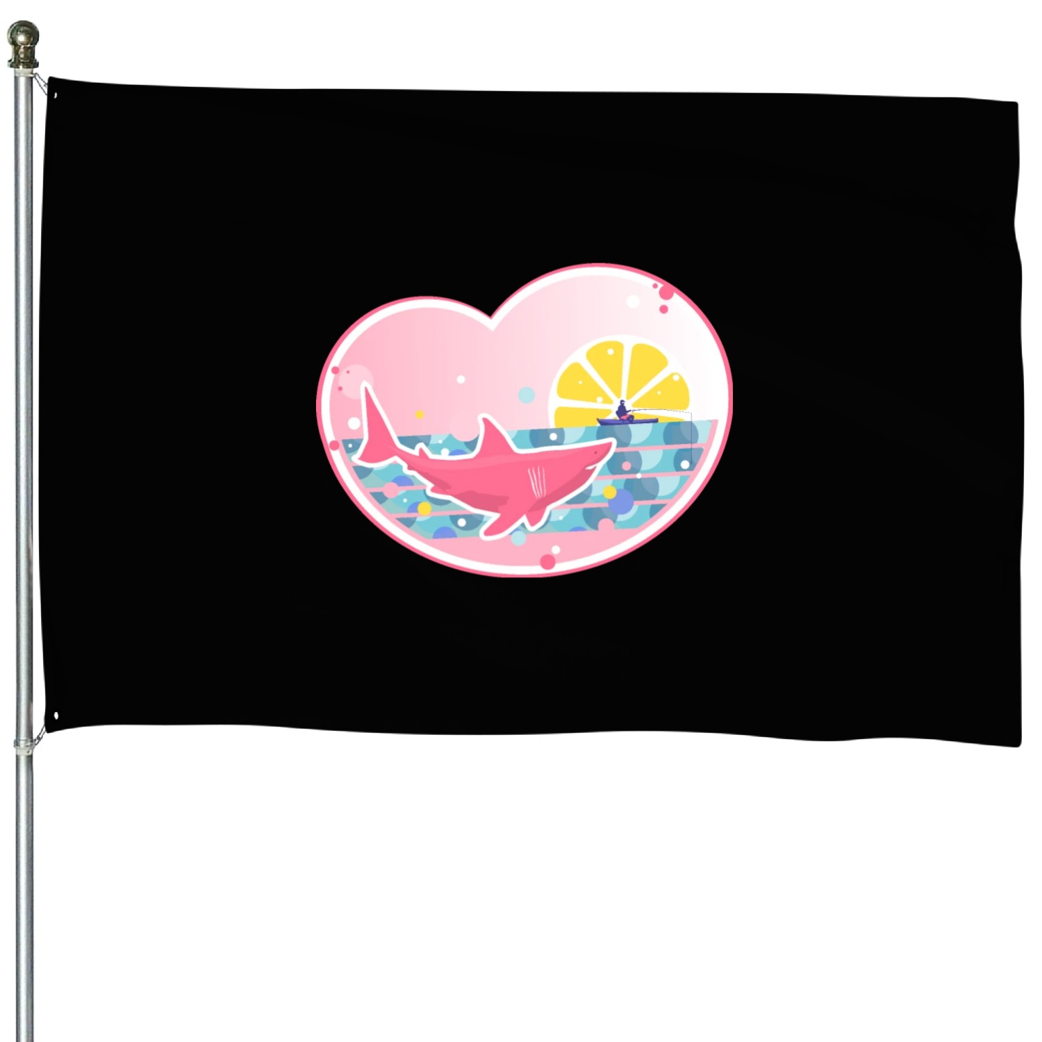 Angler and shark. House Flags