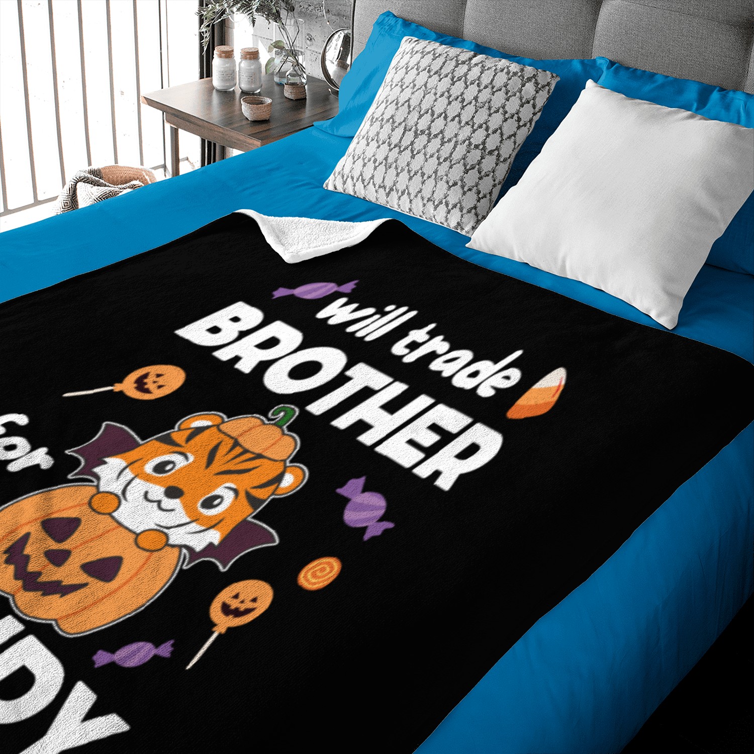 Tiger Halloween Trade Brother For Candy Baby Blankets