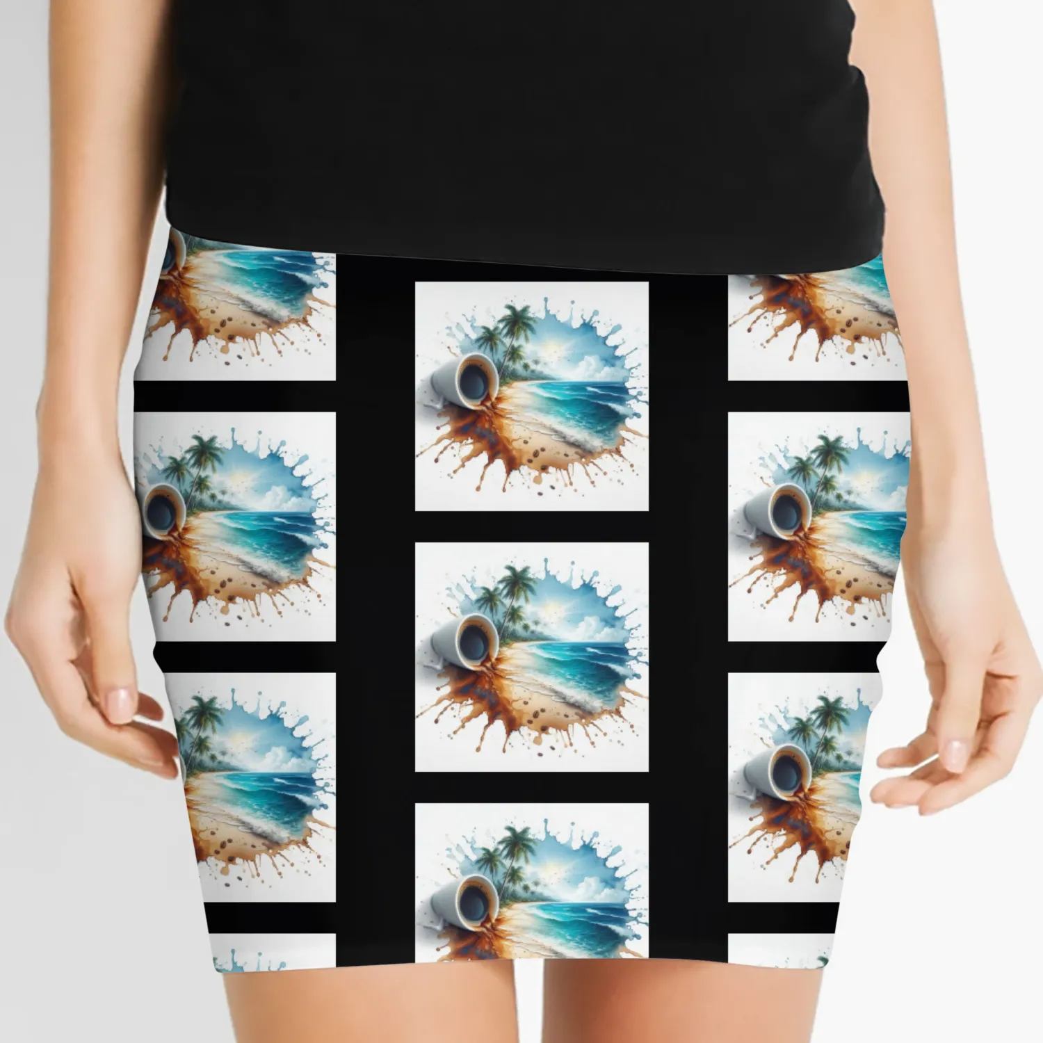Nature of coffee Women's Mini Skirts