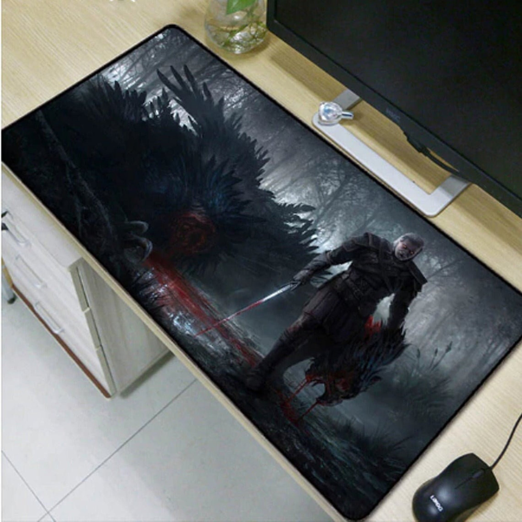 Big Gaming Mousepad 600x300mm gerald witcher Cartoon Mausunterlage