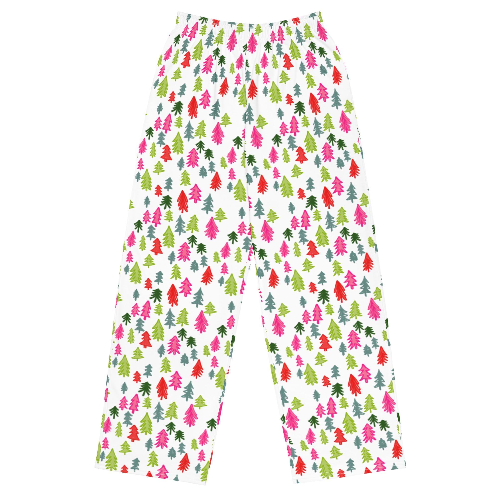 Womens Christmas Tree Pajama Pants: Bright Holiday Loungewear