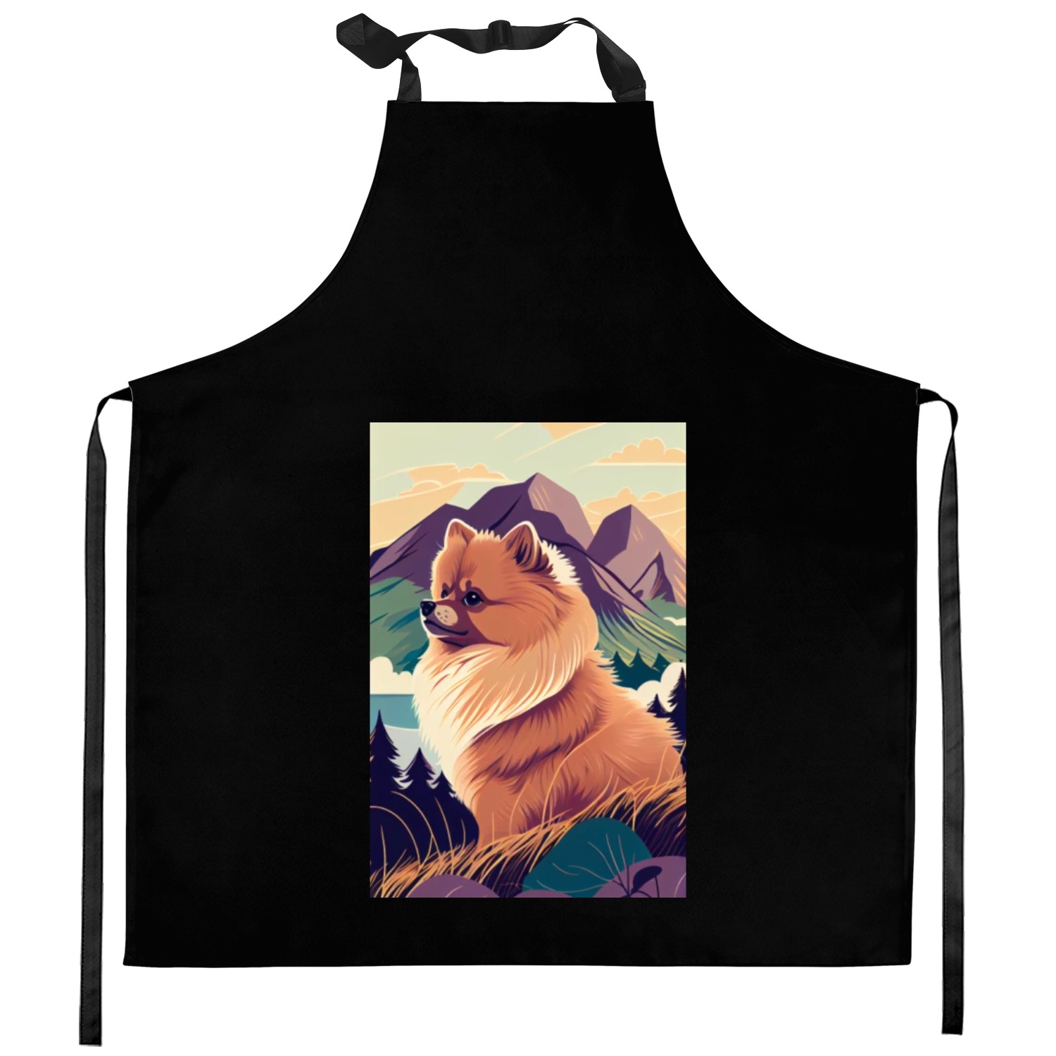 Pomeranian Nature Kitchen Aprons