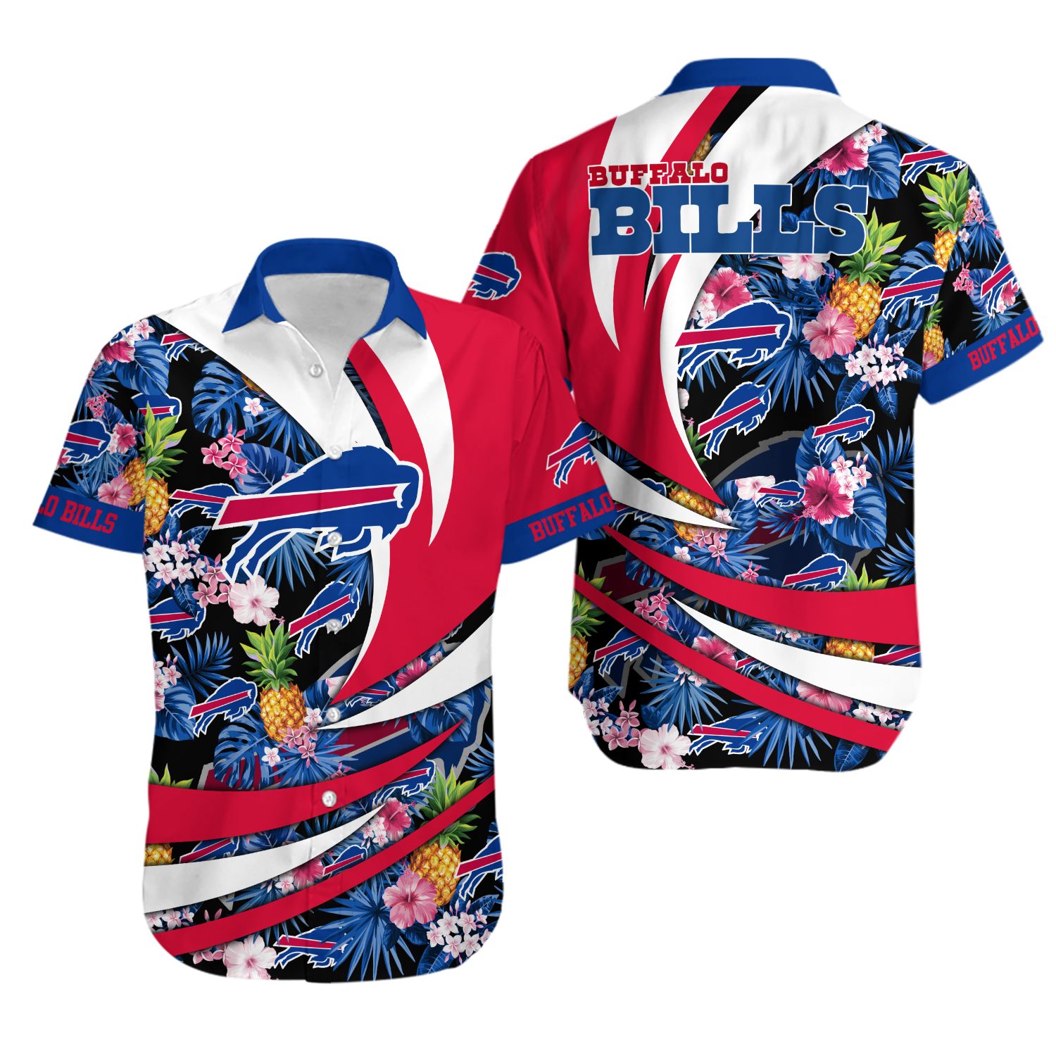 Buffalo Football Team Billss Hawaiian Button Down Shirt