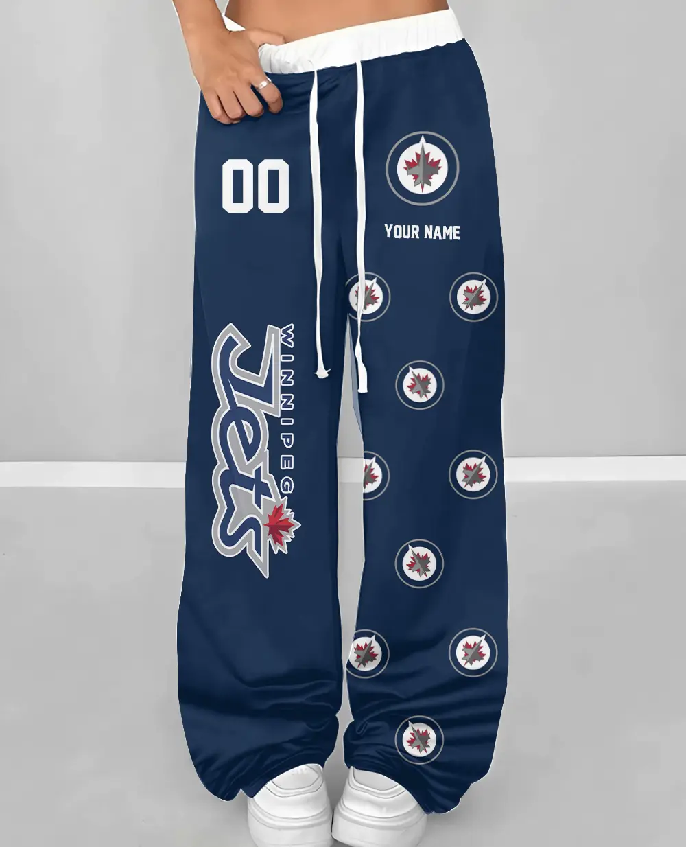 Winnipeg Jets NHL Personalized Wide Leg Lounge Pants