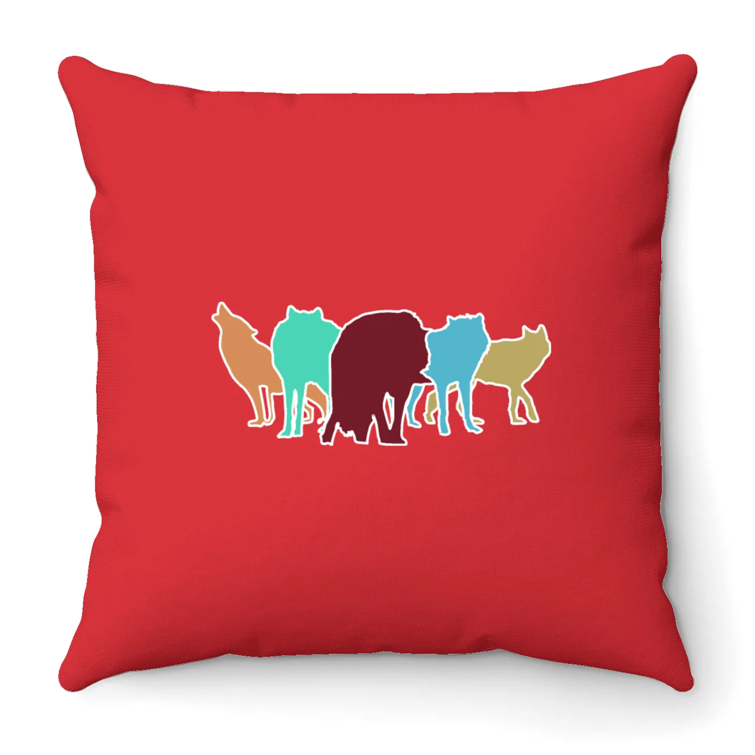Wolfpack Backpack Throw Pillows