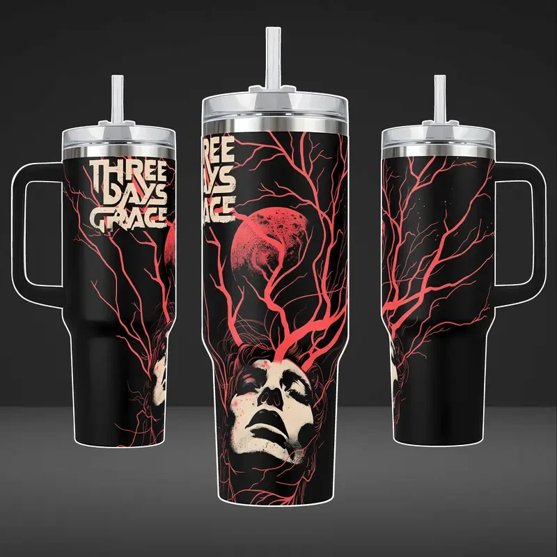 Three Days Grace Tumbler 40oz 20oz Rock Music Custom Cup 40 oz Tumbler With Hand