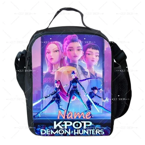 Personalised Huntrix Kpop Demon Hunters Insulated Lunch Bag