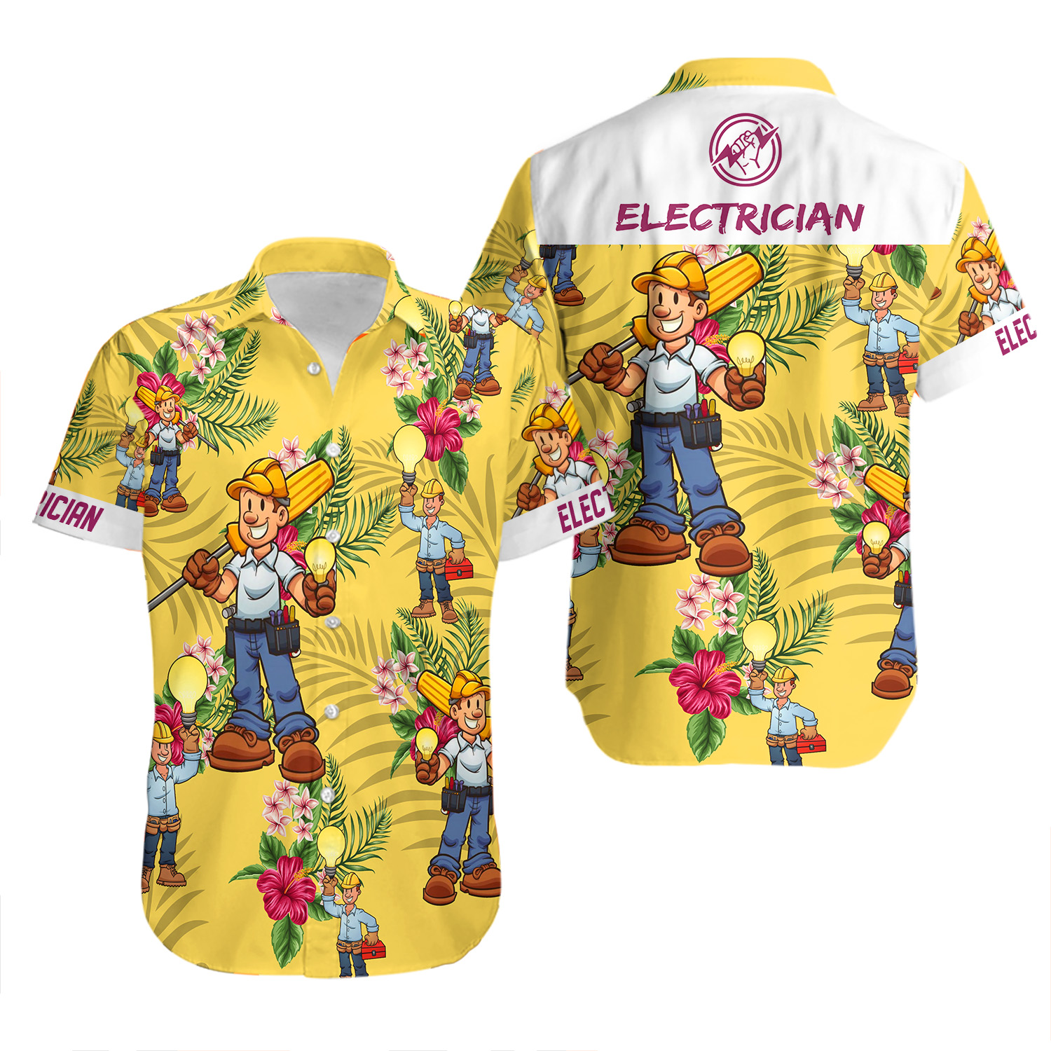 Electrician Summer Shirt / Electrician Hawaiian Shirt / Electrician Beach Shirt