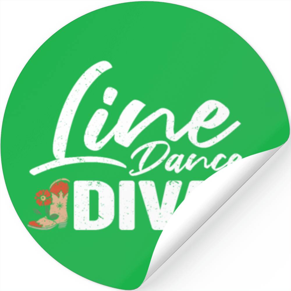 Line Dance Diva Boots Line Dancing Lover Stickers