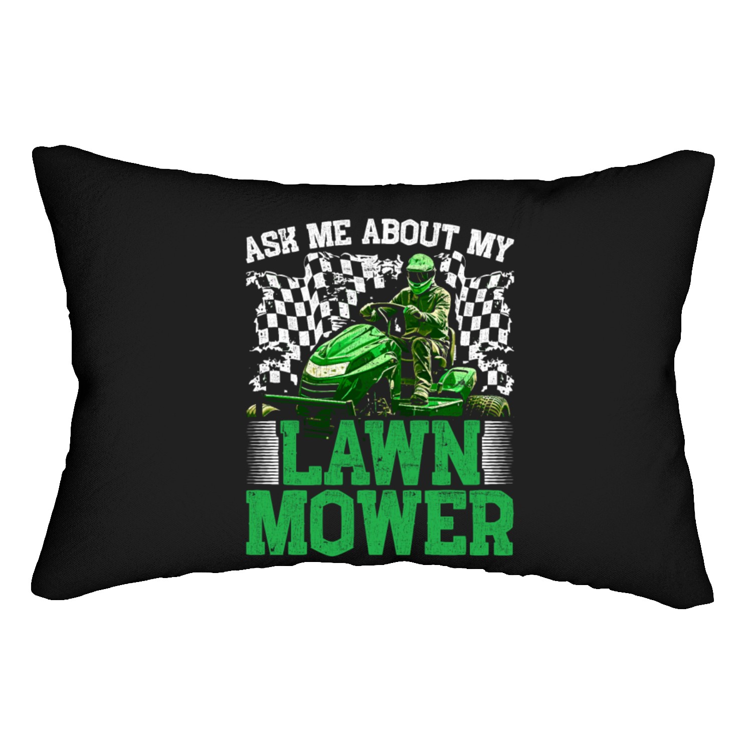 Lawn Mower Racing Lawnmower Lumbar Pillows
