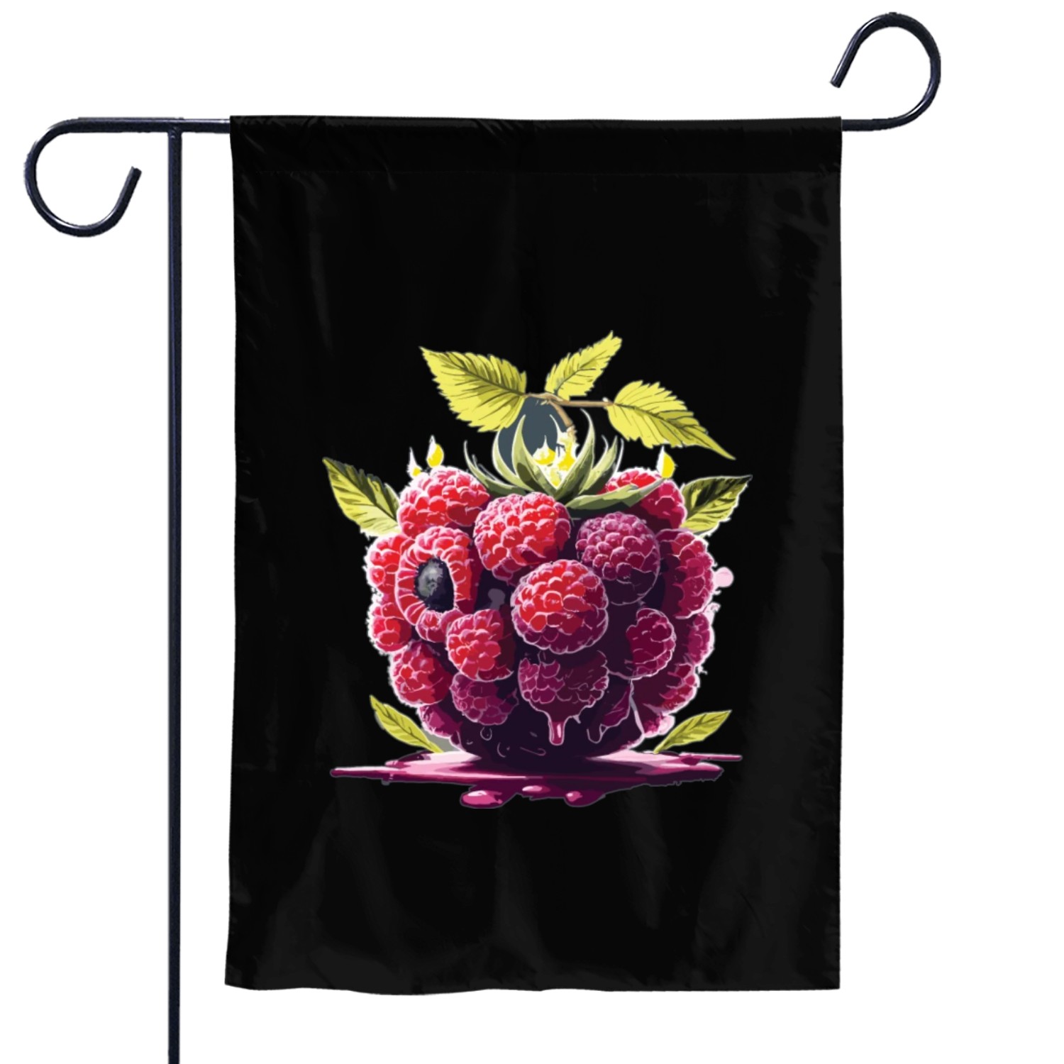 Raspberry Garden Flags