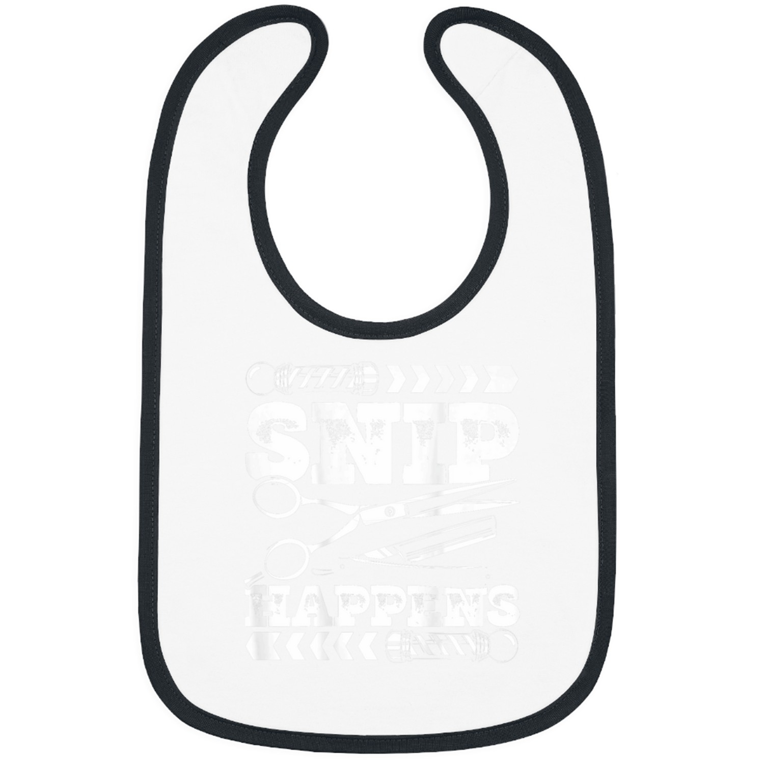 Hairdresser Job Snip Happens Backprint Barber Bibs