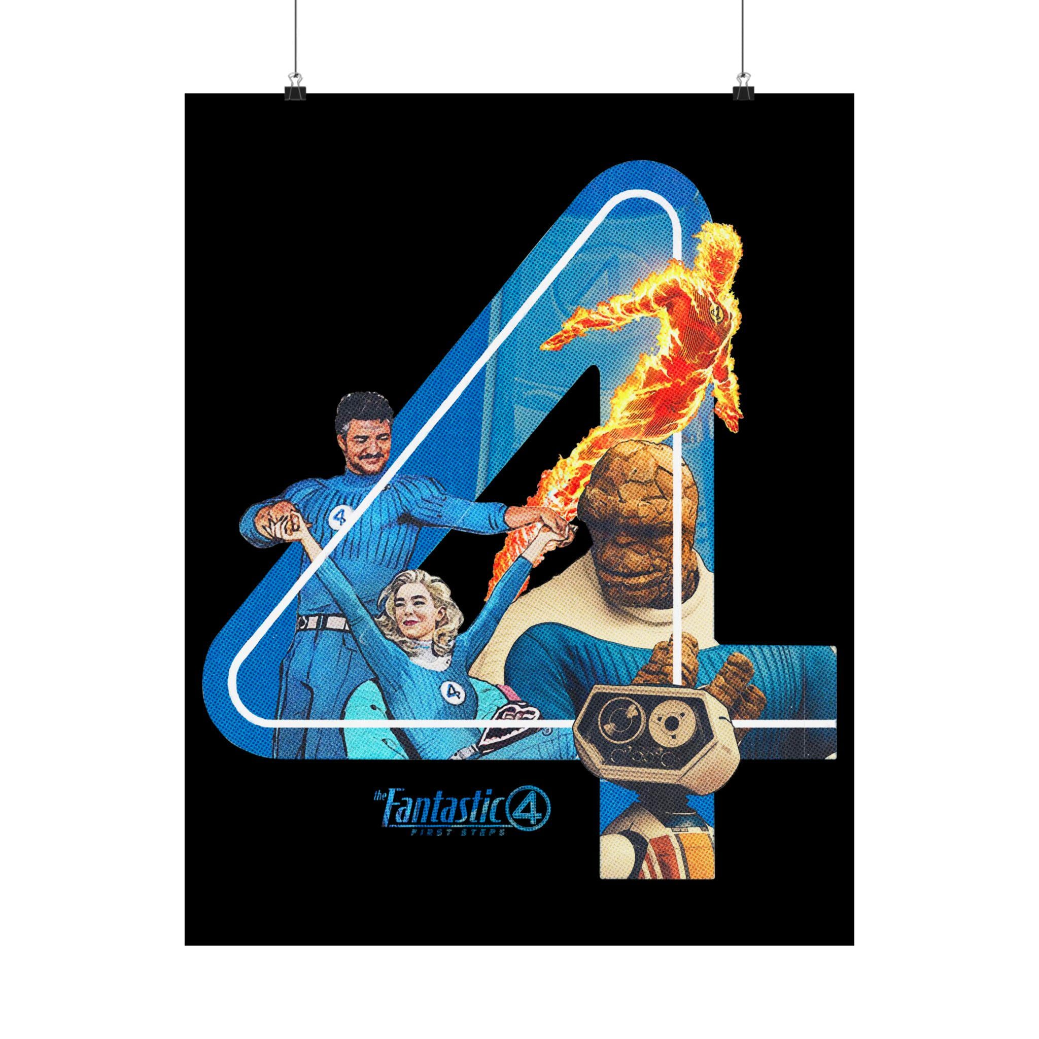 The Fantastic Four First Steps Vintage Graphic Poster