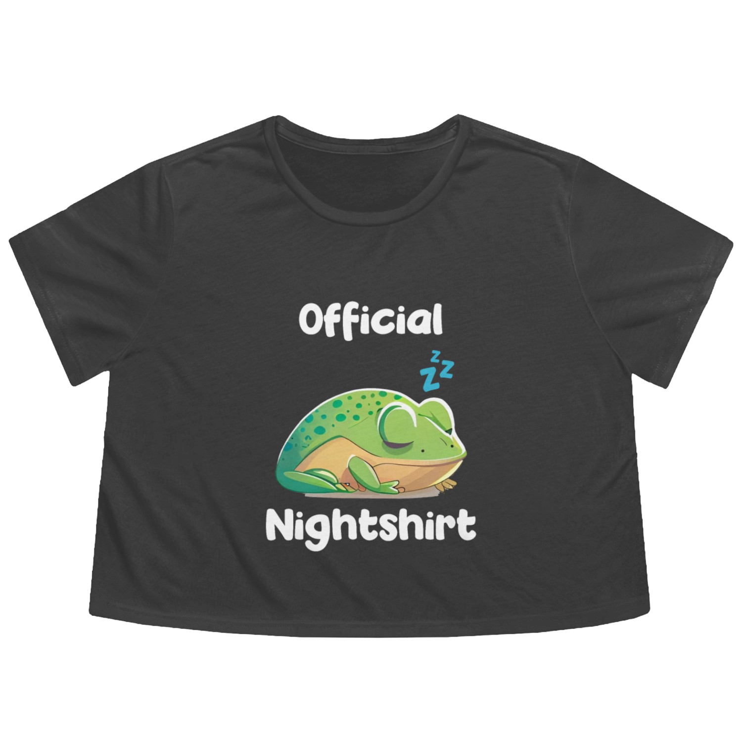 Cute Frog Sleepshirt Nightwear Nightshirt Sleep Flowy Cropped Tees