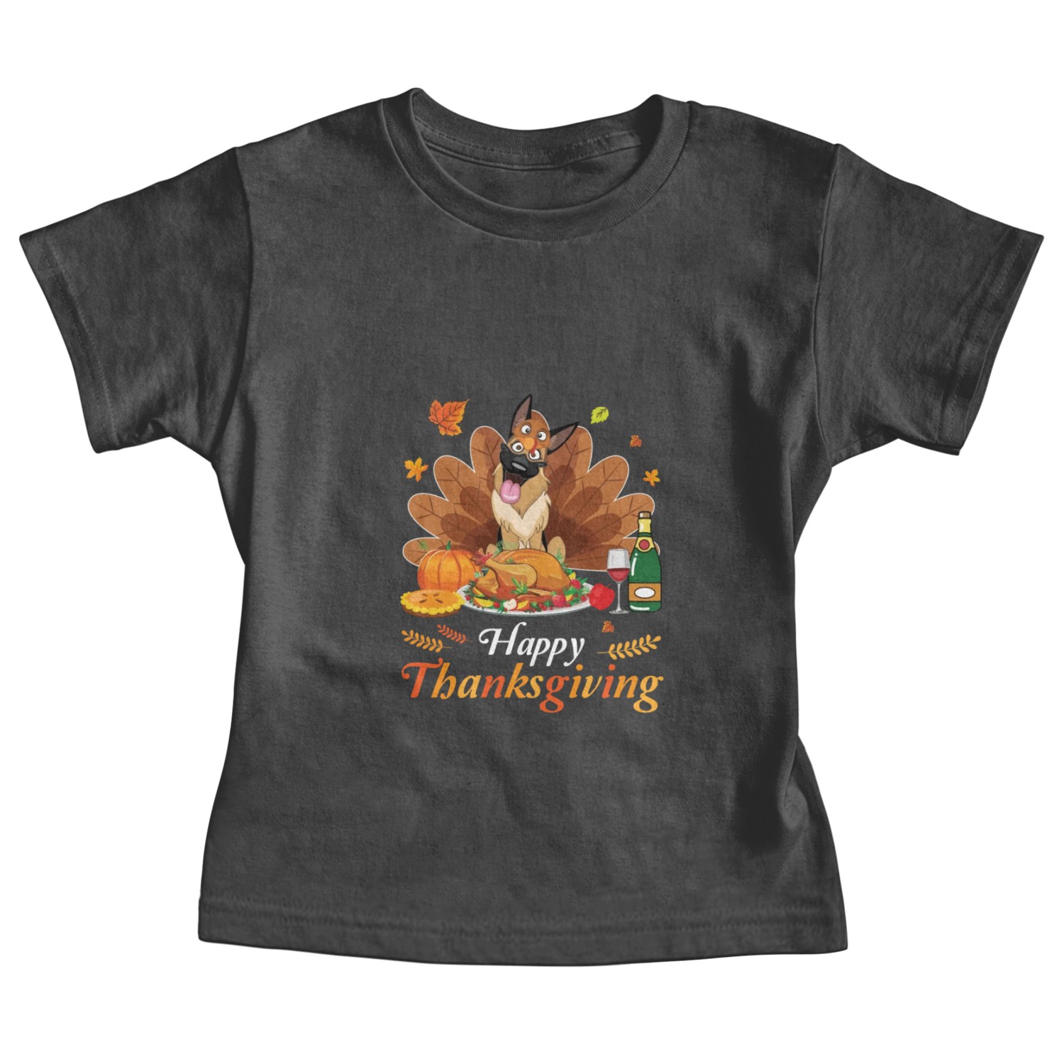 King Shepherd Turkey Costume Wine Pie Pumpkin Baby Tees