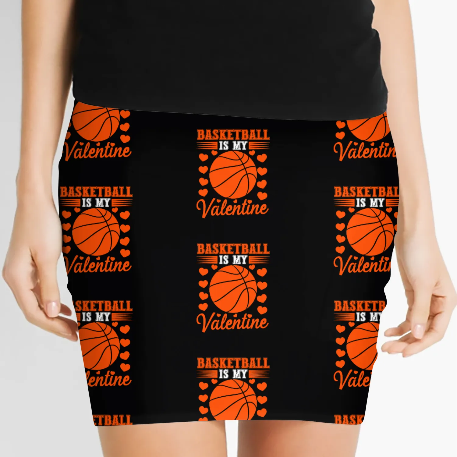Basketball Is My Valentine Women's Mini Skirts