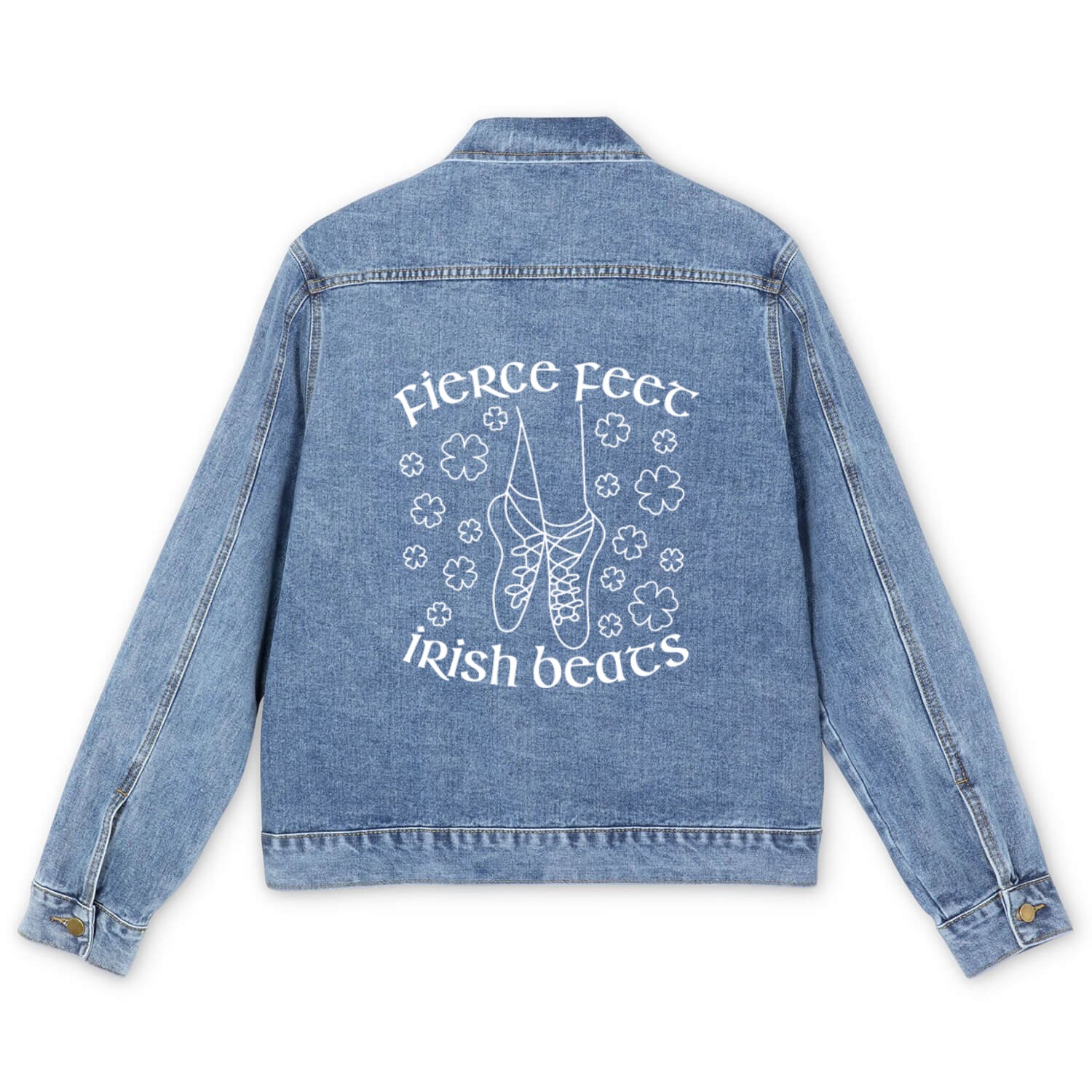Fierce feet - Irish beats Irish Dance Feis Men's Denim Jackets