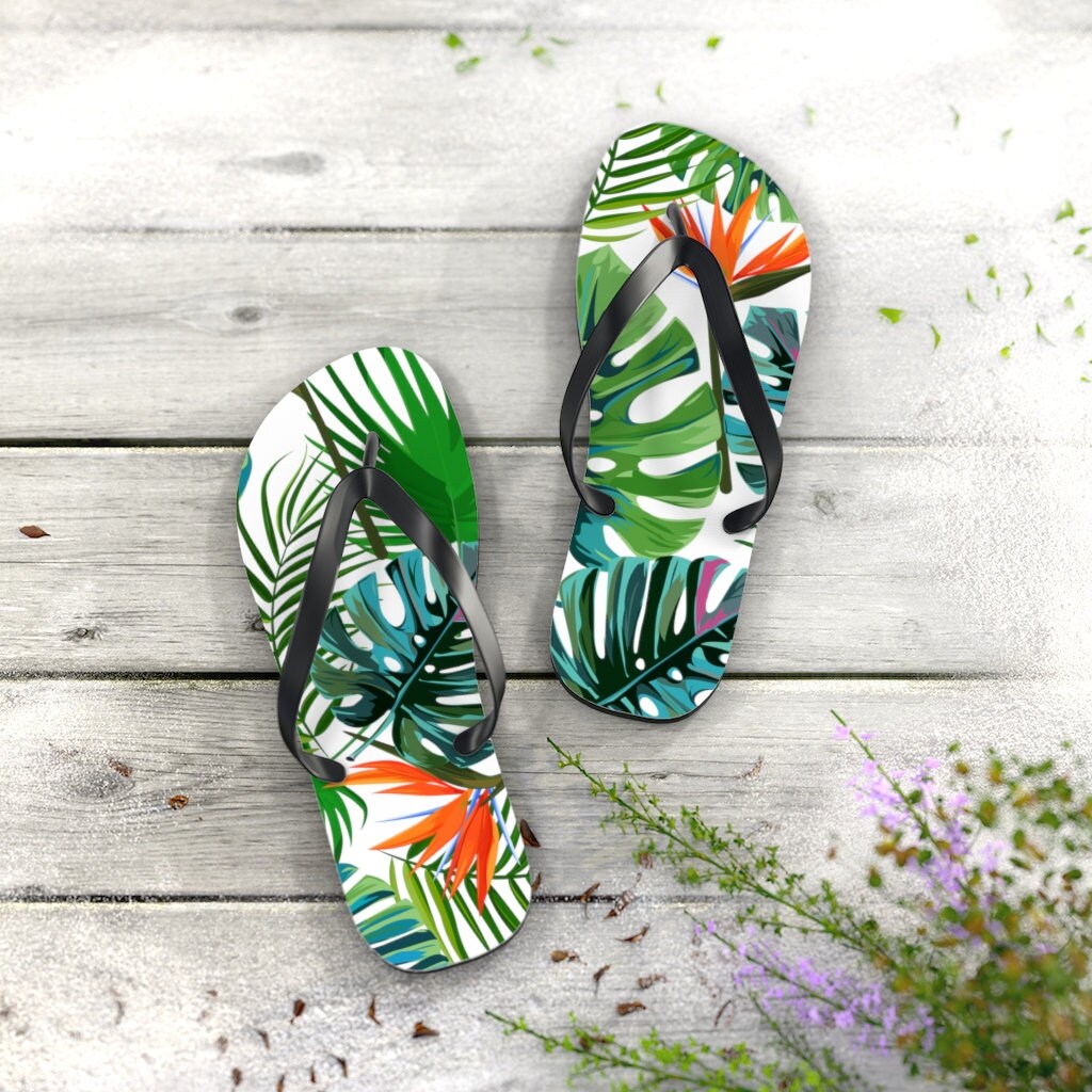 Birds of Paradise Flip Flops, Birds Slippers, Birds Thongs