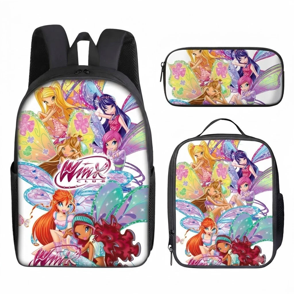 Winx Club Backpack Set, School Bag, Lunch Bag