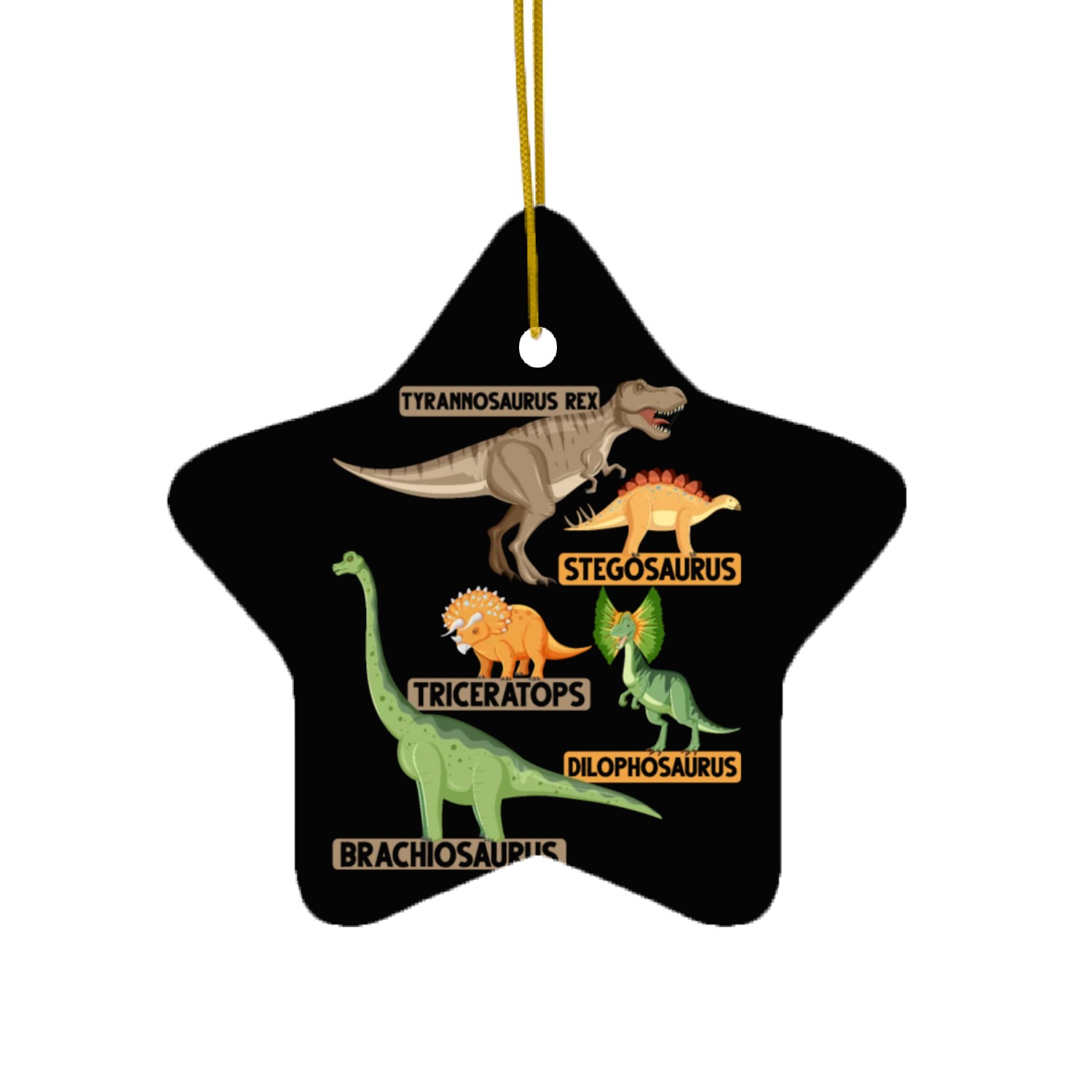 Types of Dinosaurs Dino Lover Ceramic Ornaments