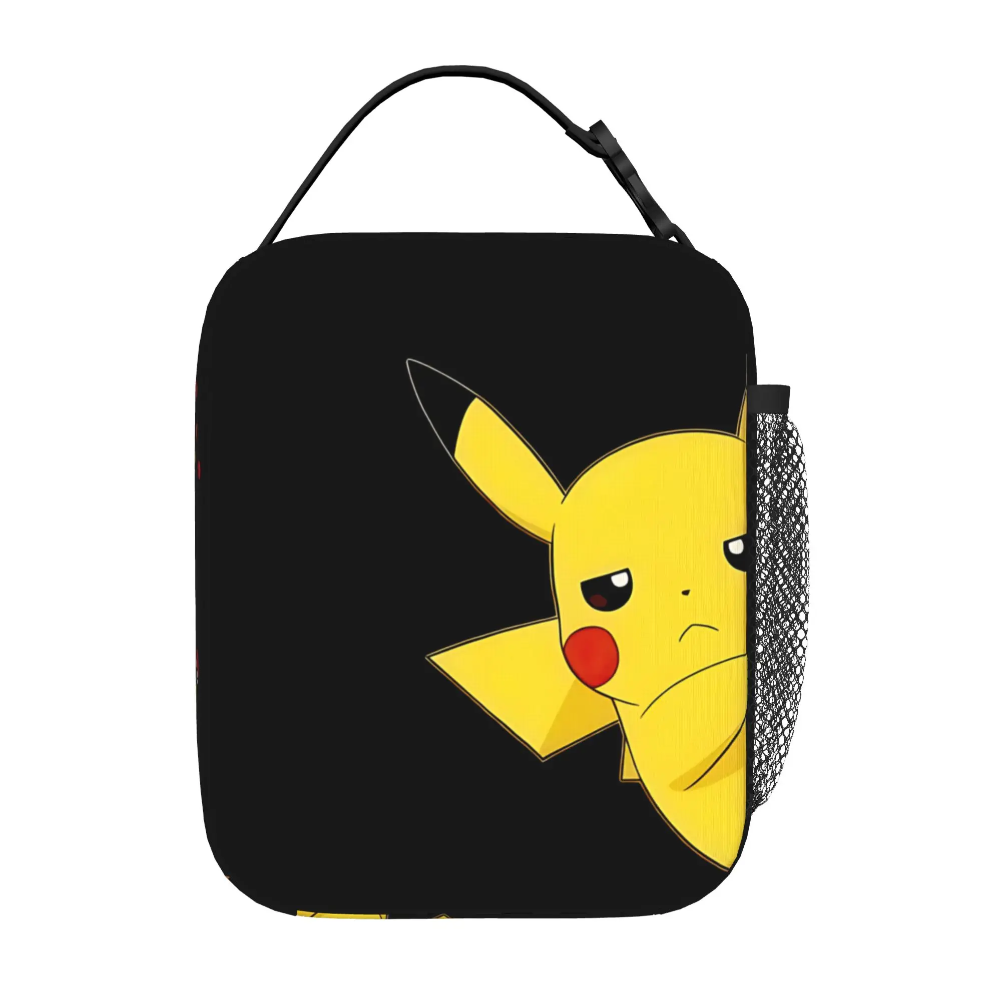 PKM Logo Large Capacity Thermal Insulated Kids Lunch Bag, Reusable Bento Tote, Picnic Food Storage Bag