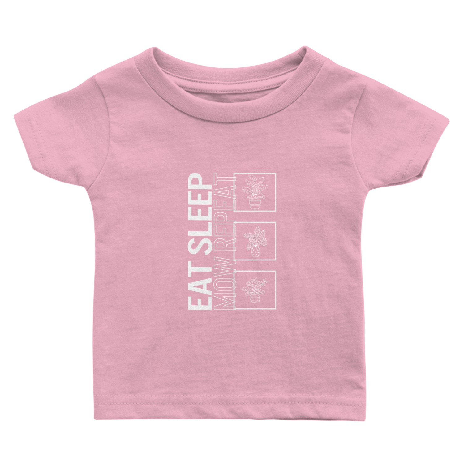 Eat Sleep Mow Repeat, Garden Plant Gardening Baby T Shirts
