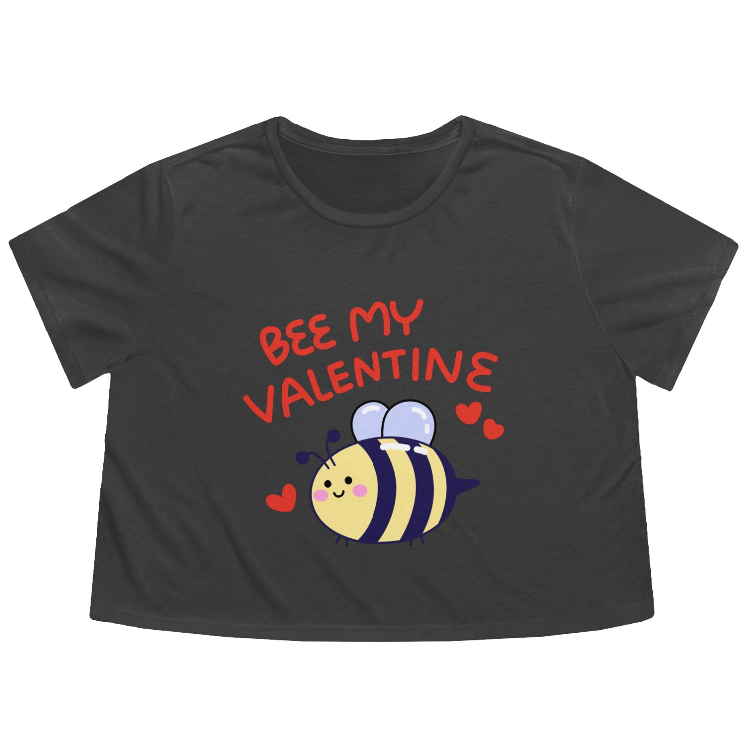Bee my Valentine Flowy Cropped Tees