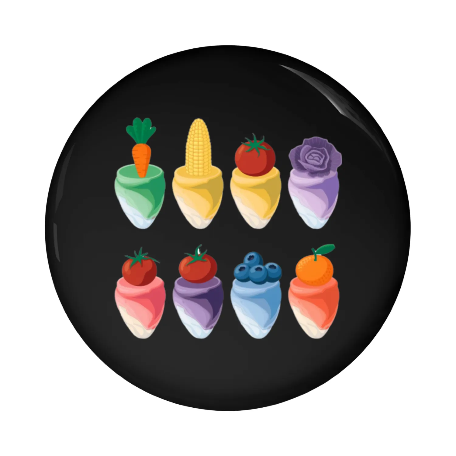 Candy vegetables Pin Buttons