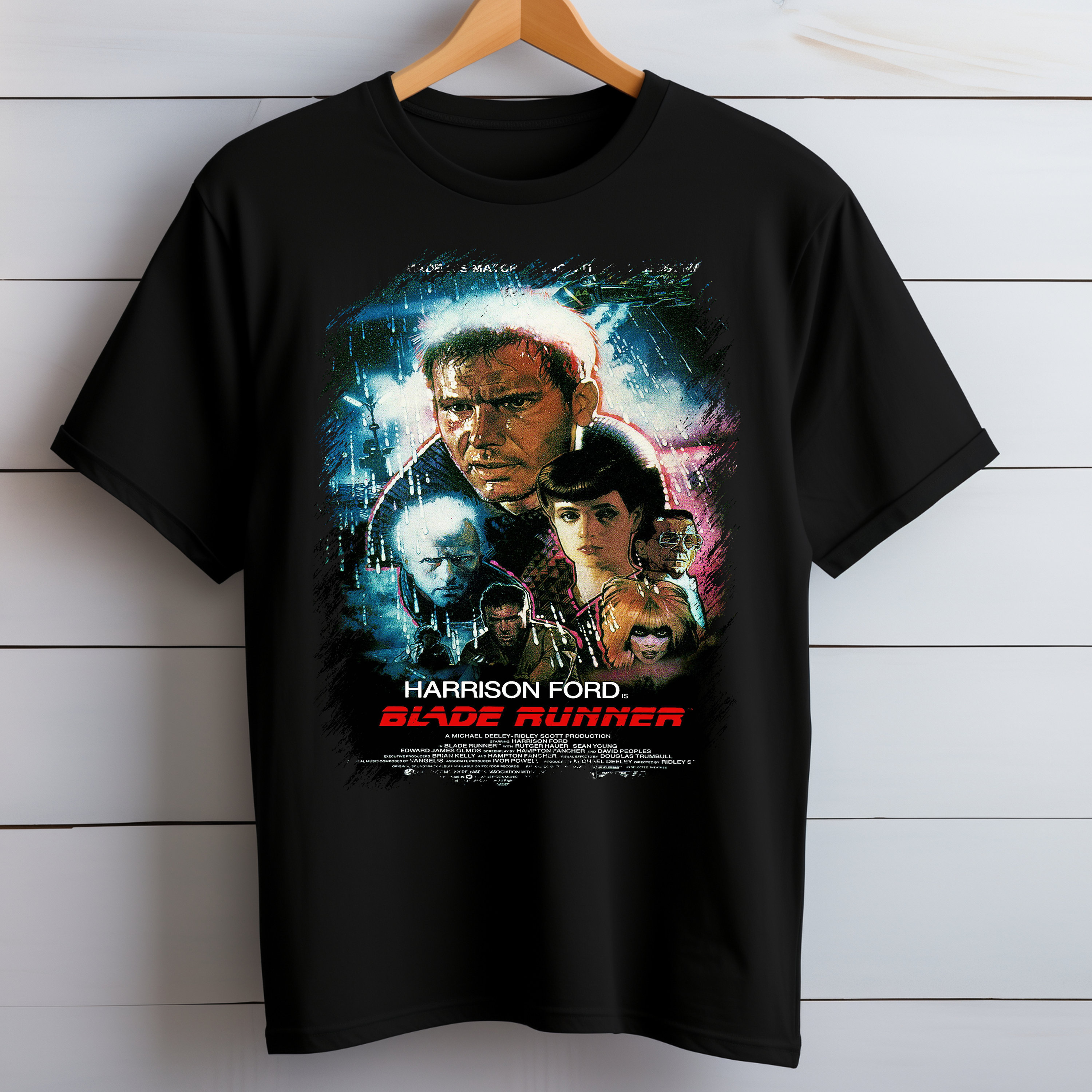 Unisex Retro Movie Shirt Blade Runner / Vintage Shirt, Cotton Short Sleeve Shirt