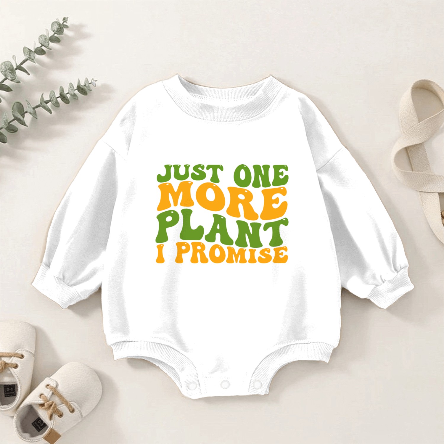 just one more plant i promise Baby Romper Sweatshirts