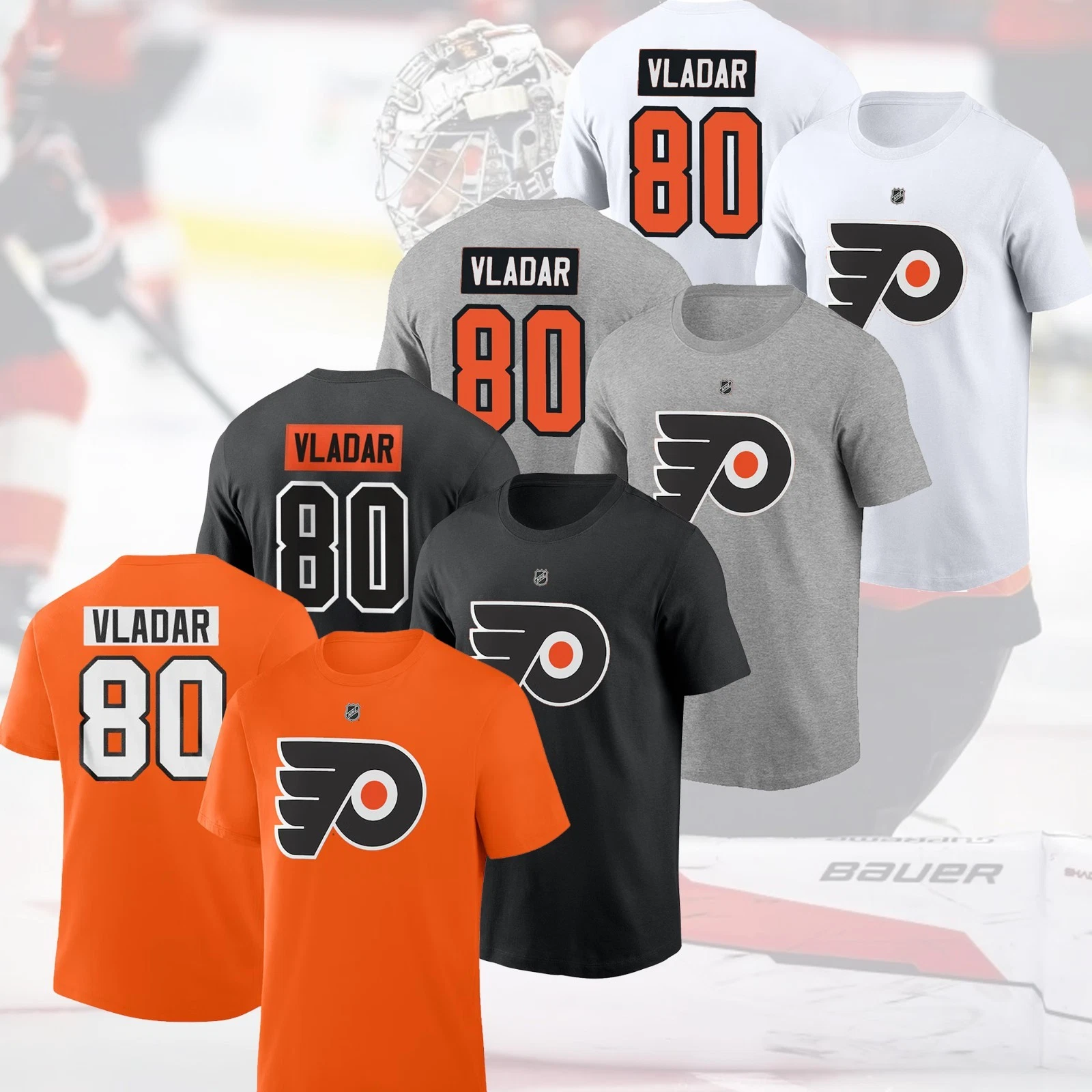 Dan Vladar #80 Philadelphia 2026 Player Name & Number Fan Look
