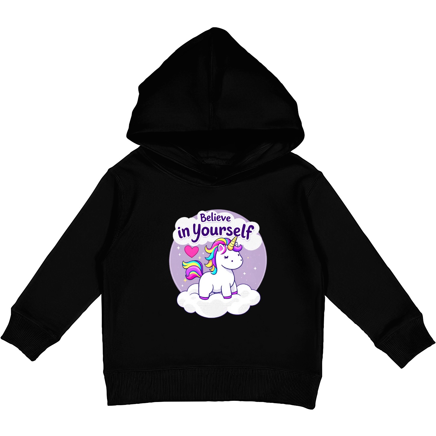 Believe In Yourself Unicorn Fantasy Art for Kids Pullover Hoodies