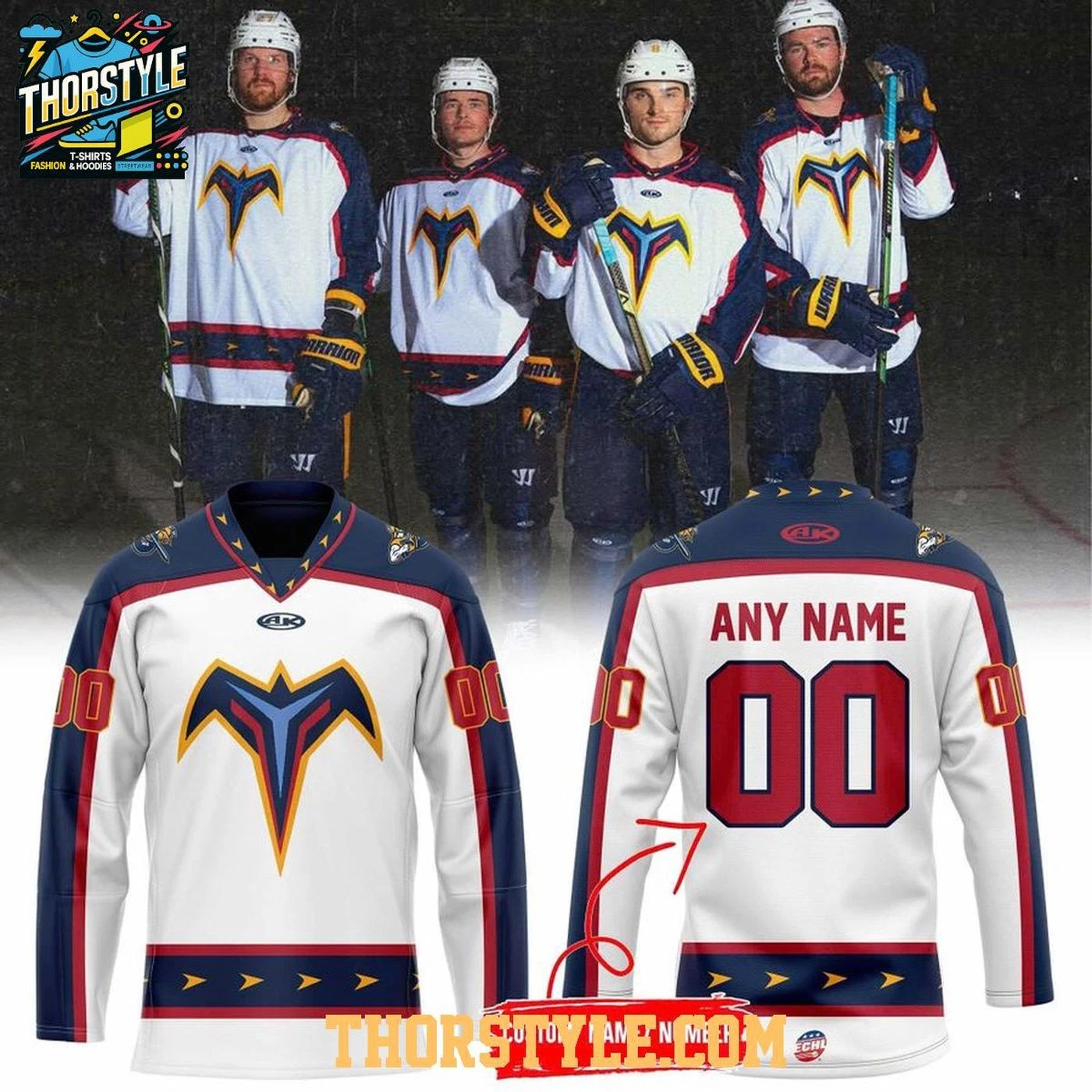 Personalized Atlanta Gladiators Atlanta Thrashers 2026 Night Hockey Shirt Men's