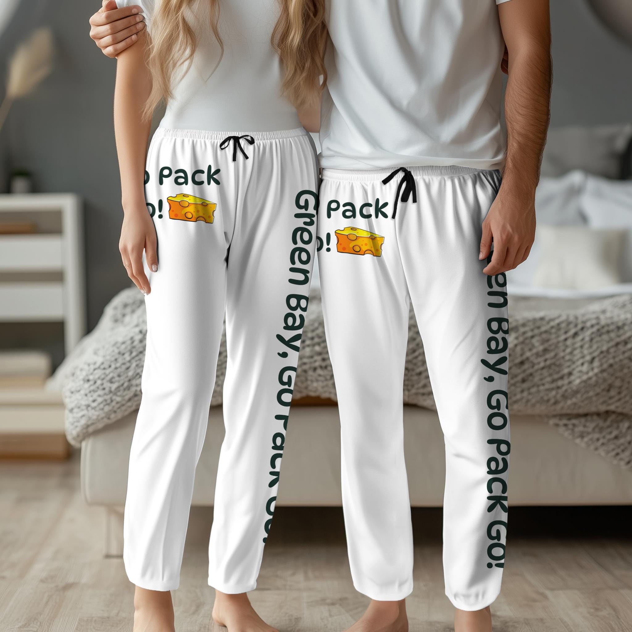 Go Pack Go Pajama Pants, Green Bay Pajamas Women, Green Bay Pajamas Men, Packer Pajamas Fan Gift, Pajama Pants, Gift for Him, Gift for Her