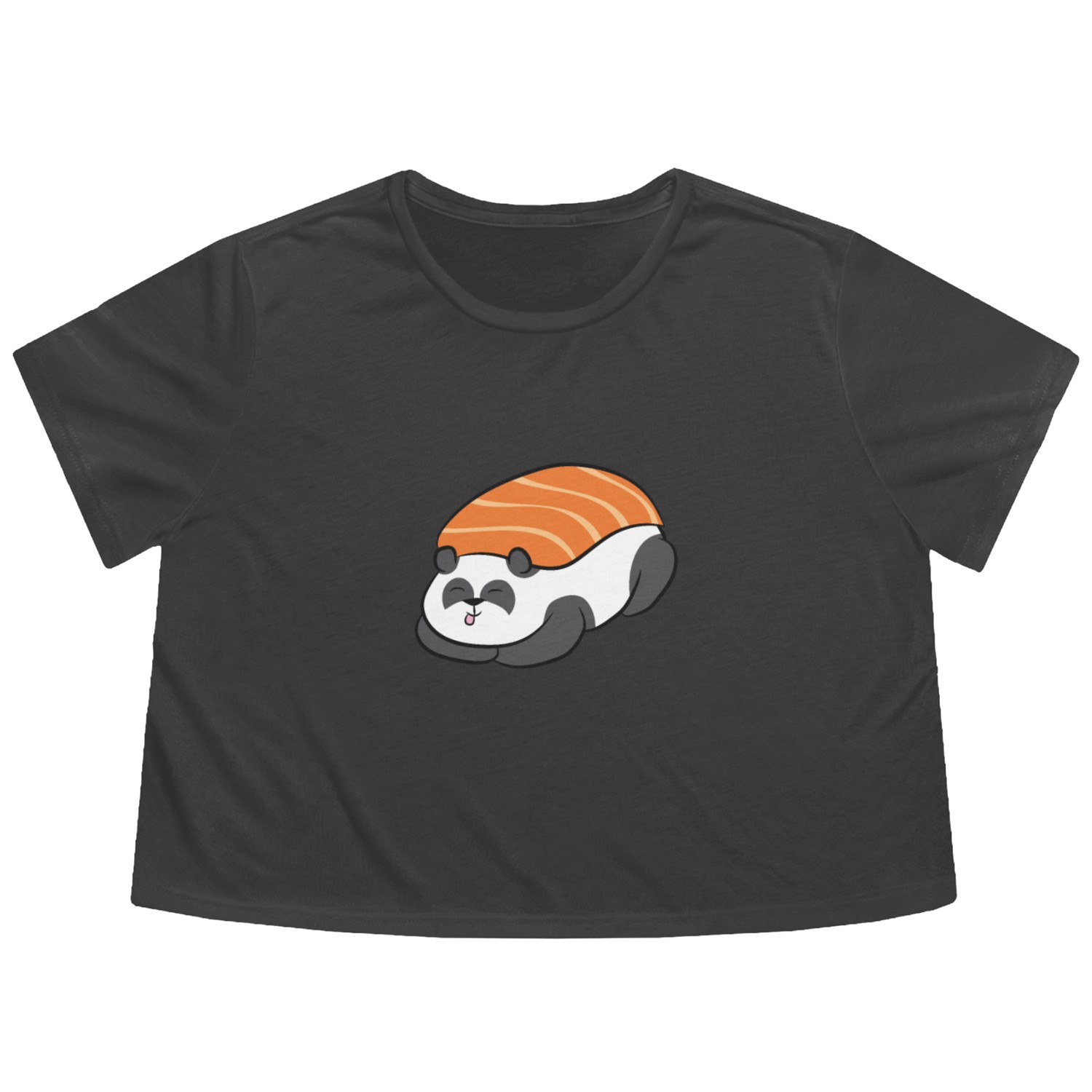 Panda Sushi Japanese Food Sushi Panda Flowy Cropped Tees