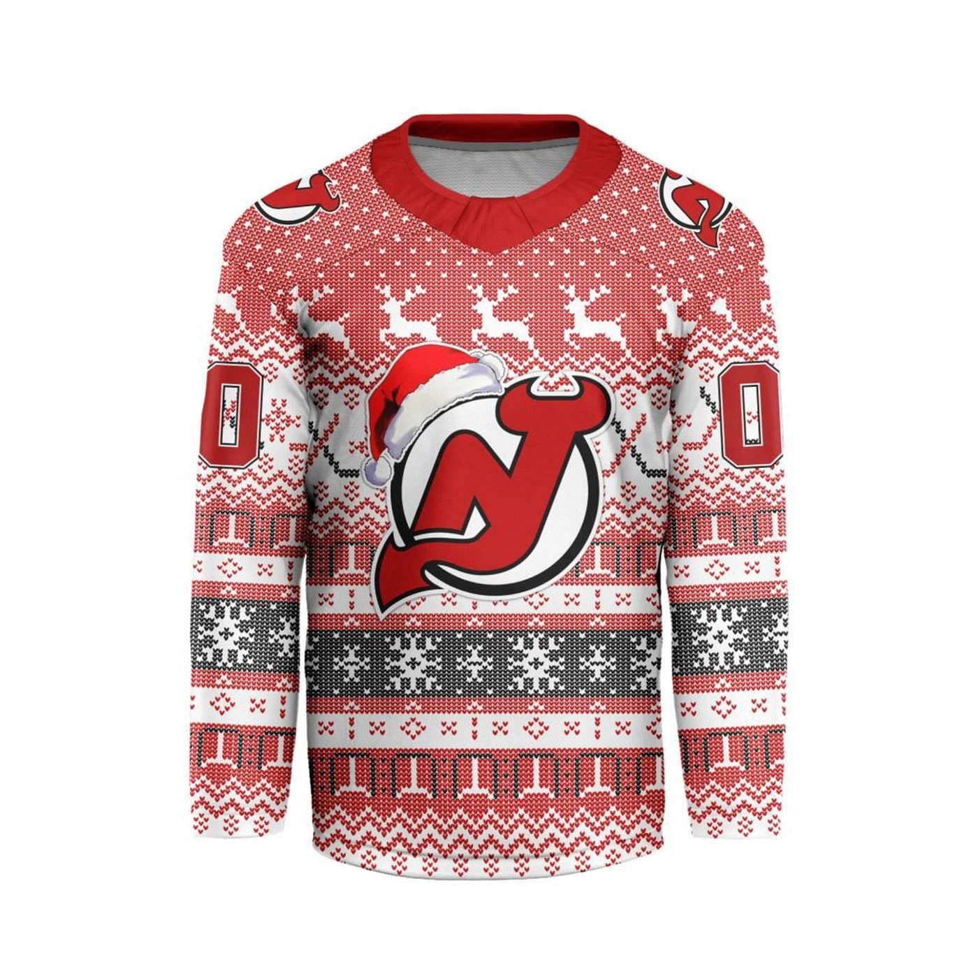 Personalized New Jsy Devils Christmas Hockey Shirt Fan Gear Gift