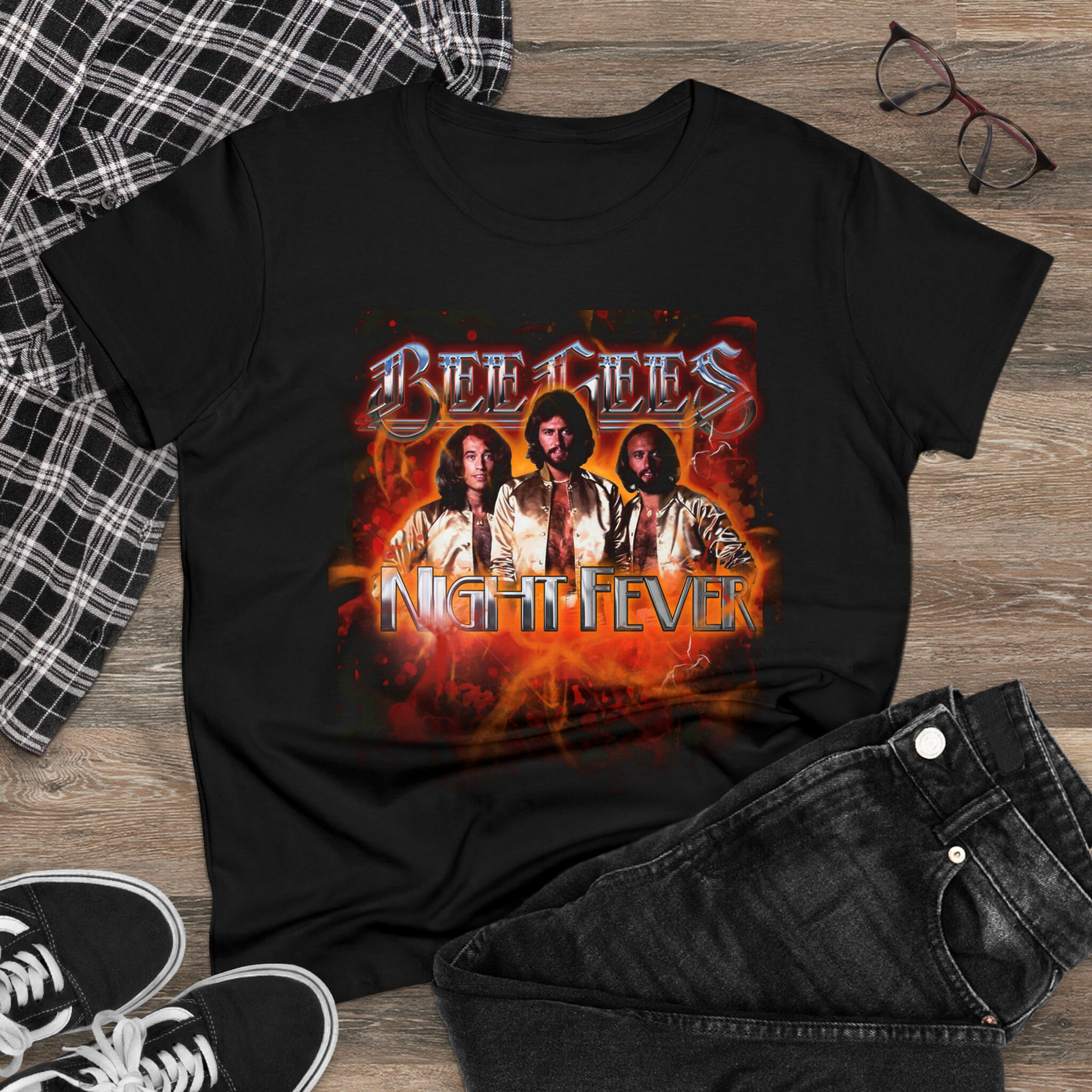 Bee Gees Women's Midweight Cotton Tee