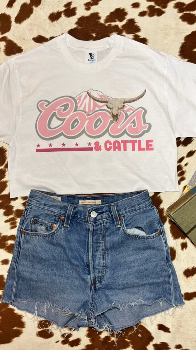 CCOORS and Cattle Pink Crop Top