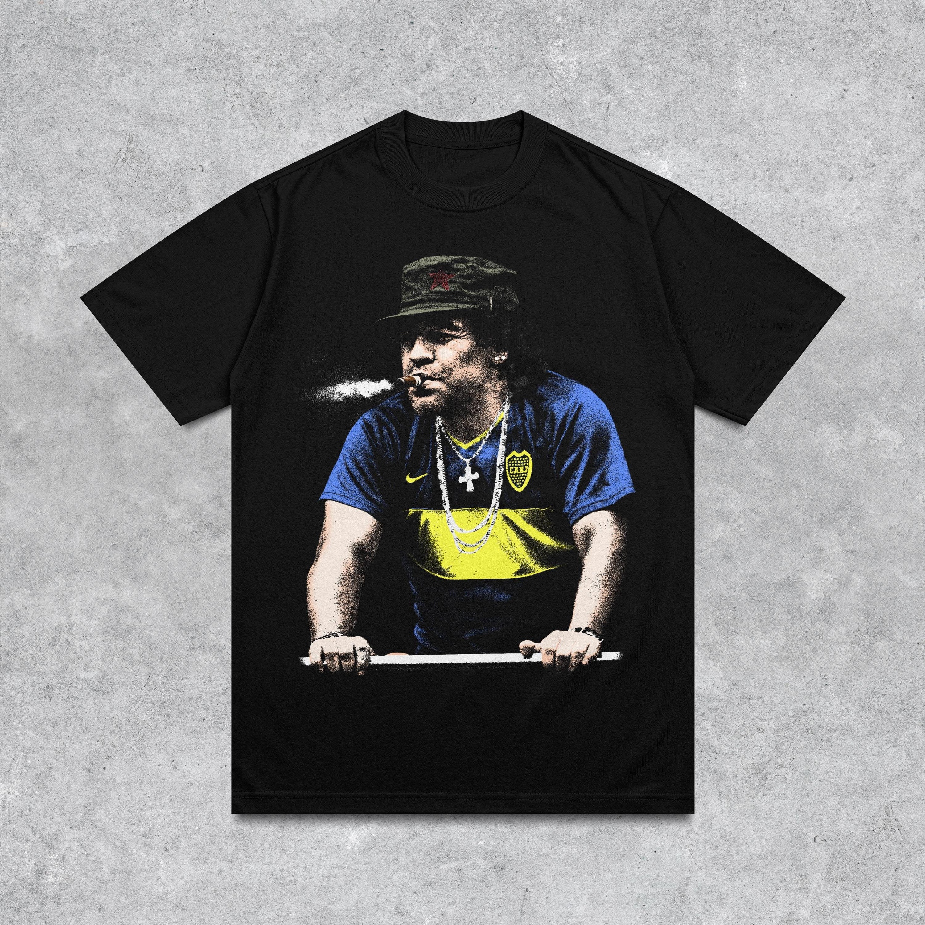 Diego Maradona Graphic T-shirt, Iconic Retro Football Tee, Football Gift Idea, Argentina Boca Juniors T-shirt