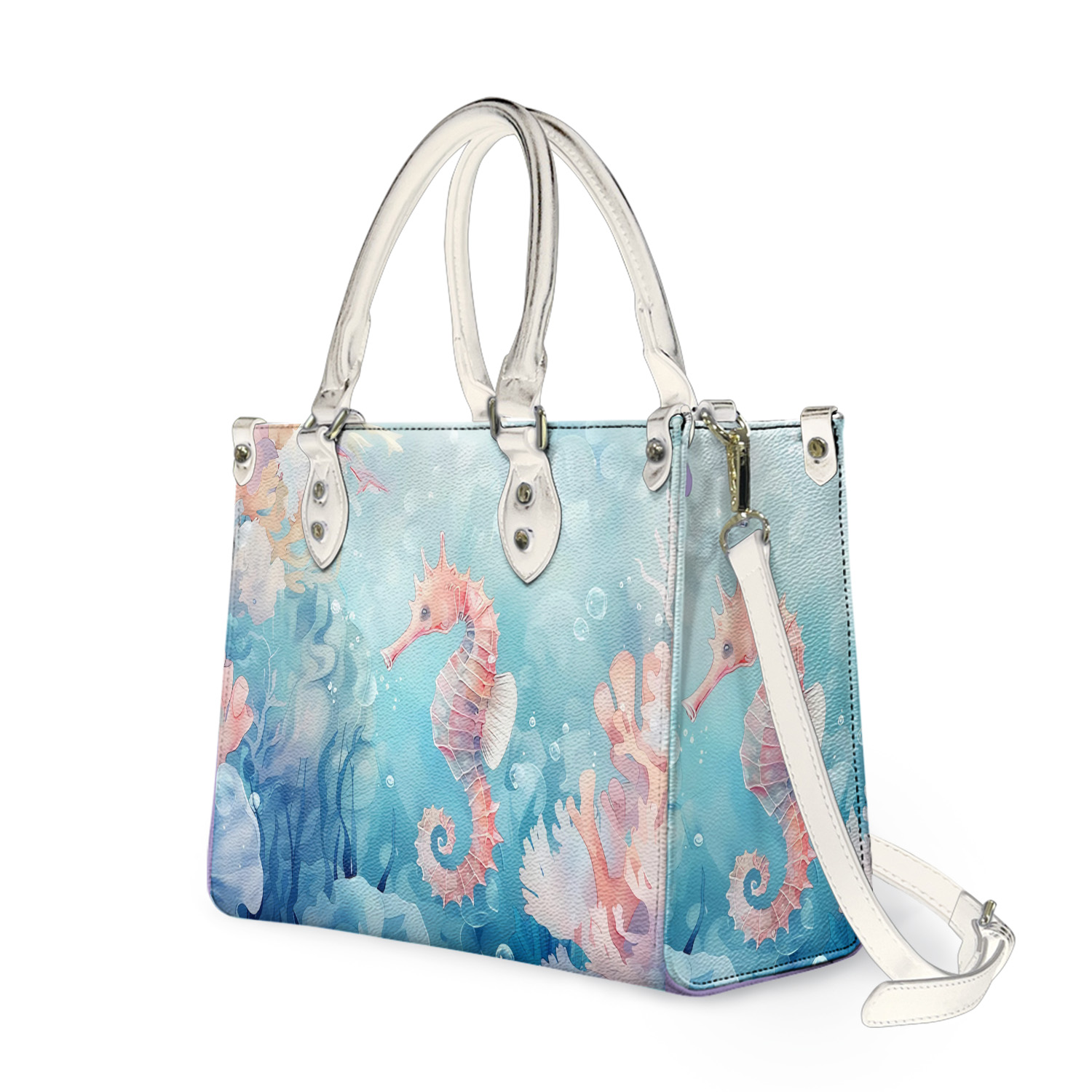 Seahorse Mermaid Bag, Luxury Women Bag, Women's Leather Handbag