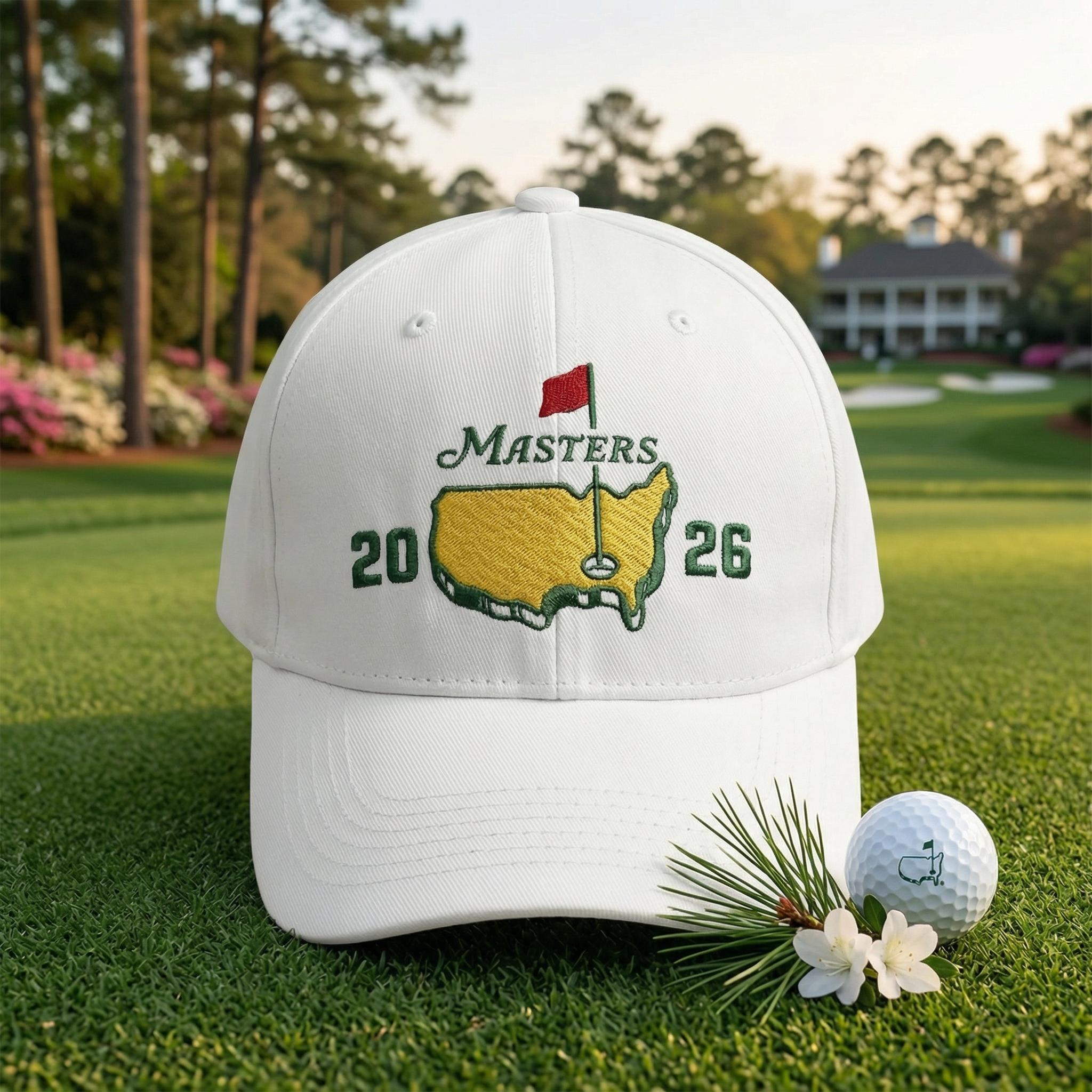 Embroidered Masters Golf Cap, Augusta Theme, 2026 Tournament Hat