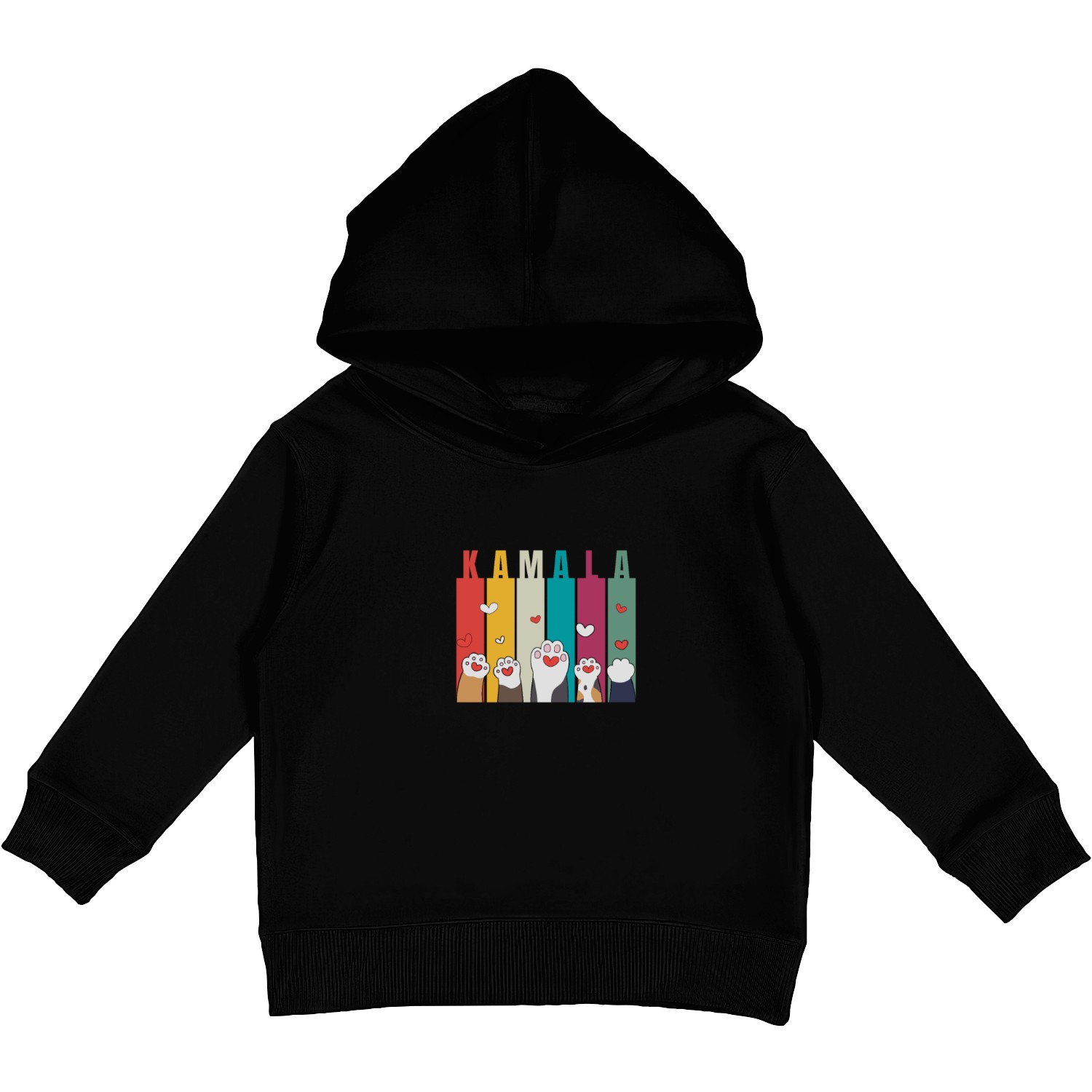 Kamala 2024 Cats For Kamala Harris Kids Pullover Hoodies