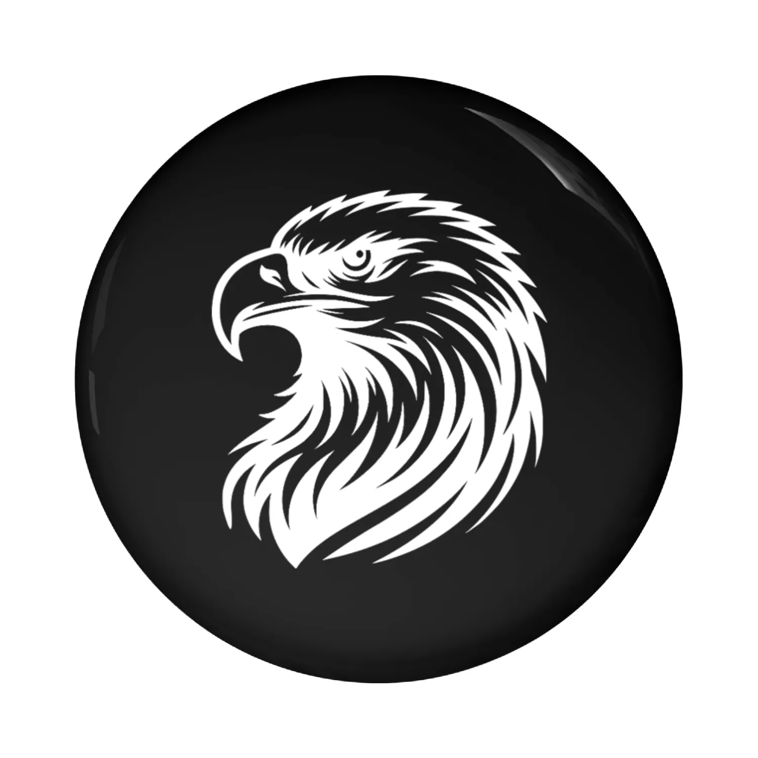 Majestic Eagle's Head With Detailed Lines Pin Buttons