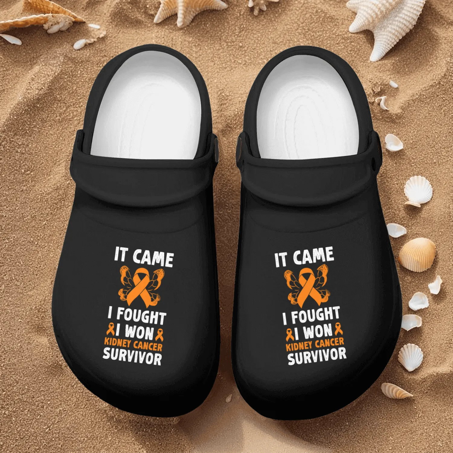 It came we fought I won Kidney cancer Survivor Nurse Clogs