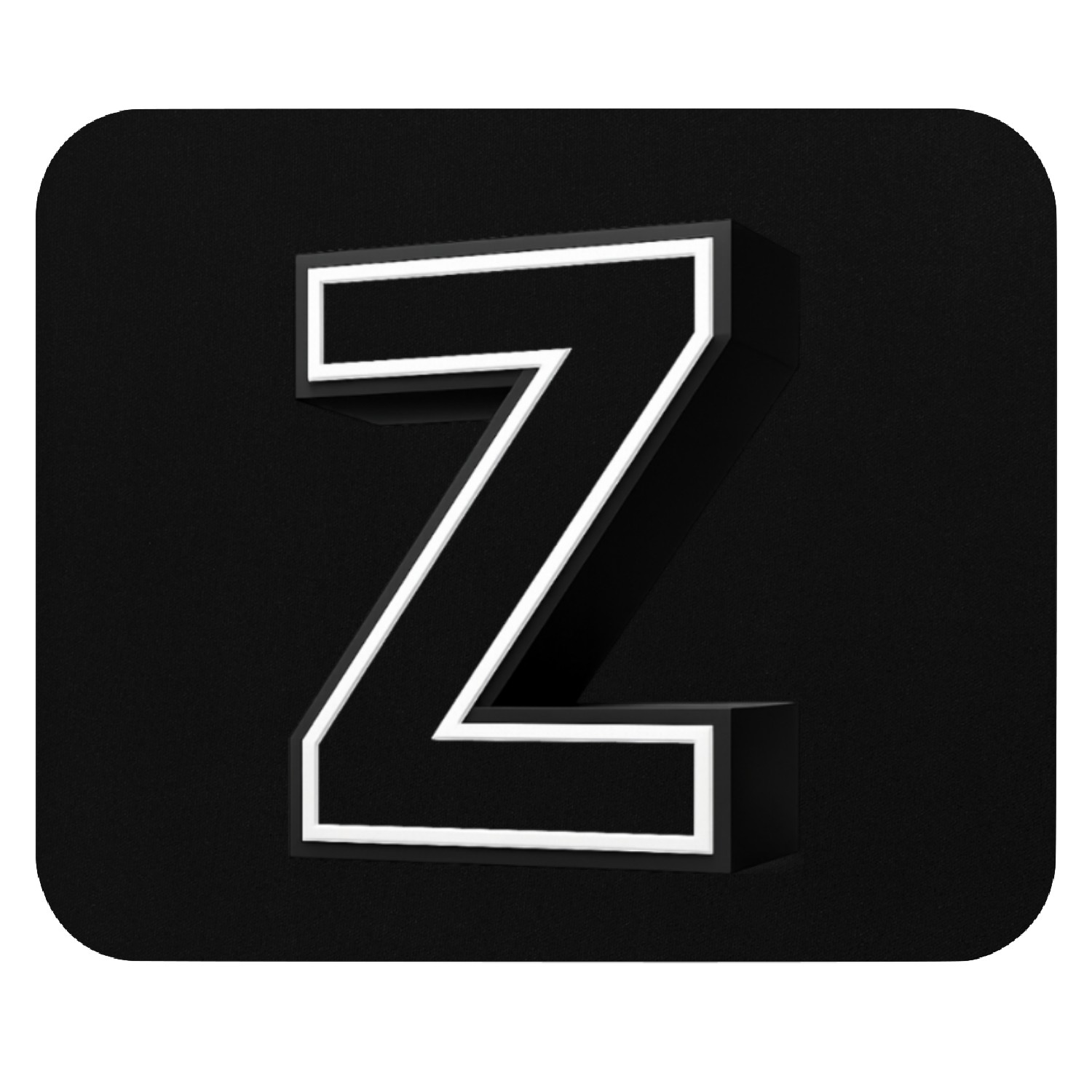 Neon Letter Z Sign Design Mouse Pads