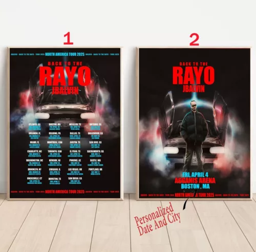 Custom J Balvin North America Tour 2025 Poster